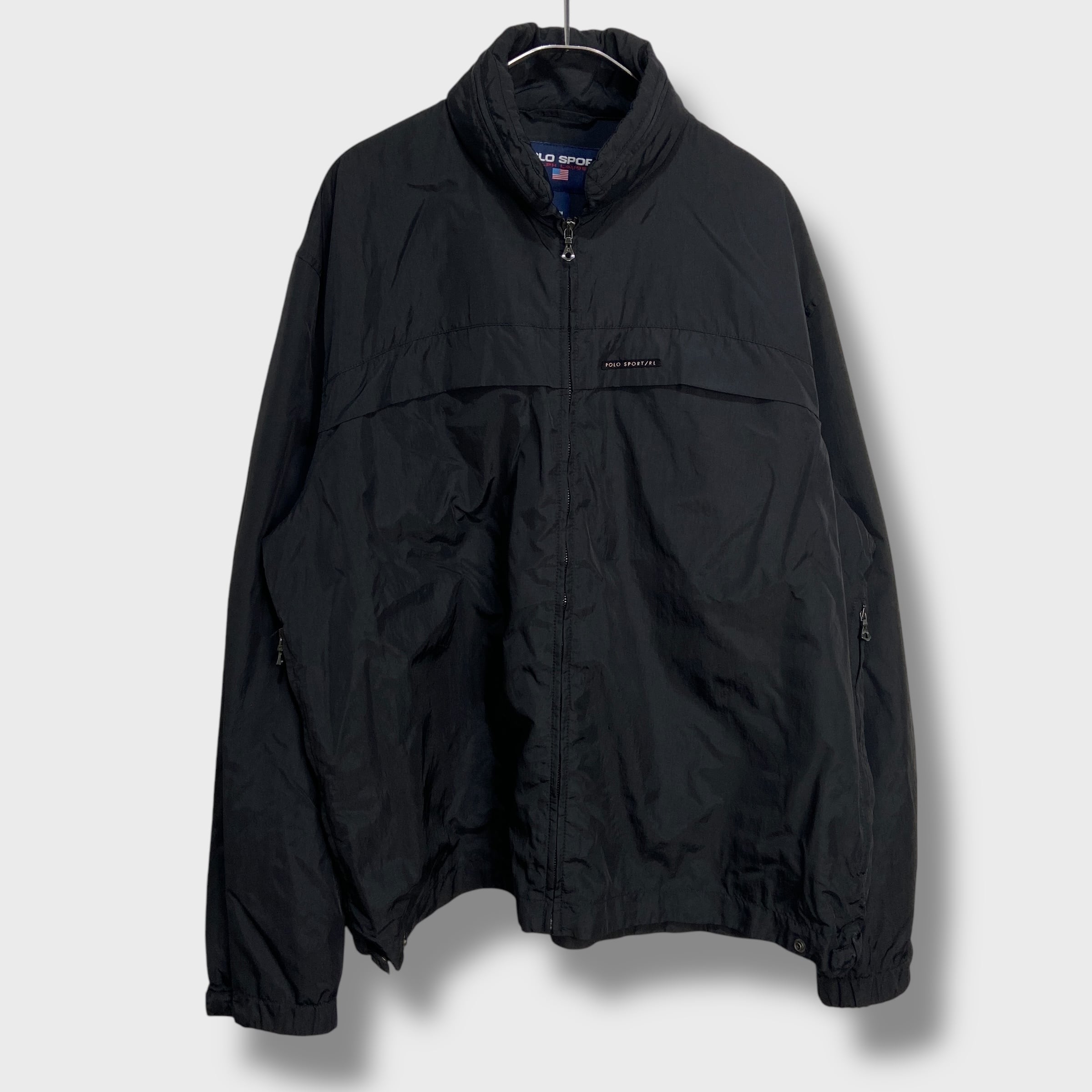 90s ポロスポーツ ナイロンジャケット ラルフローレン ブラック L