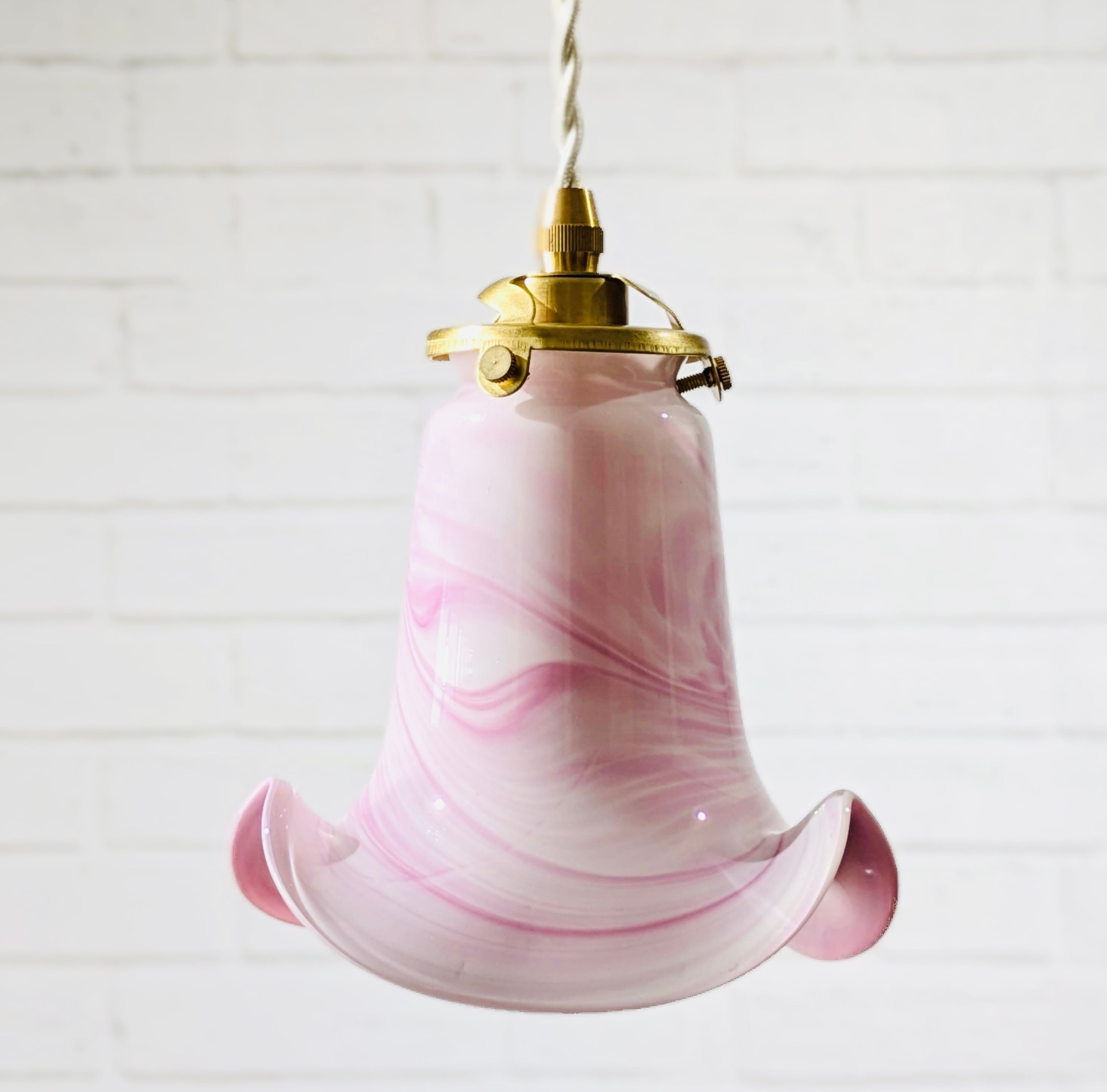 Vianne フランス ヴィンテージ ランプシェード [フルール]マーブル