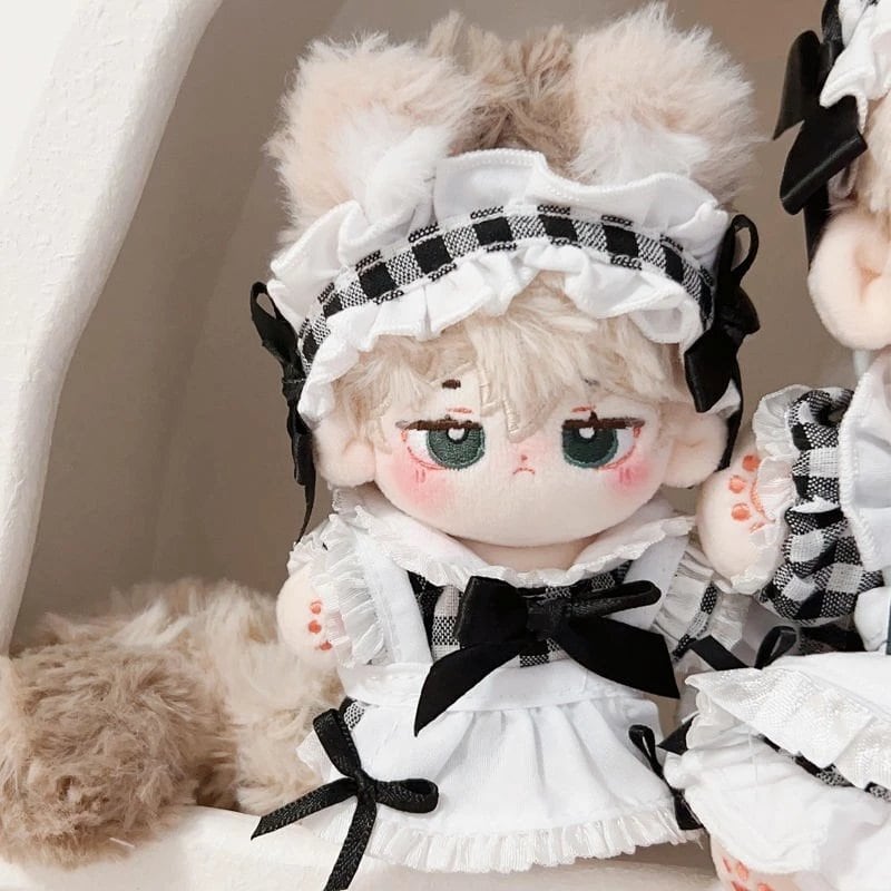 10cm20cmぬいぐるみ用 着せ替え服 ぬい服 コスチューム チェック柄