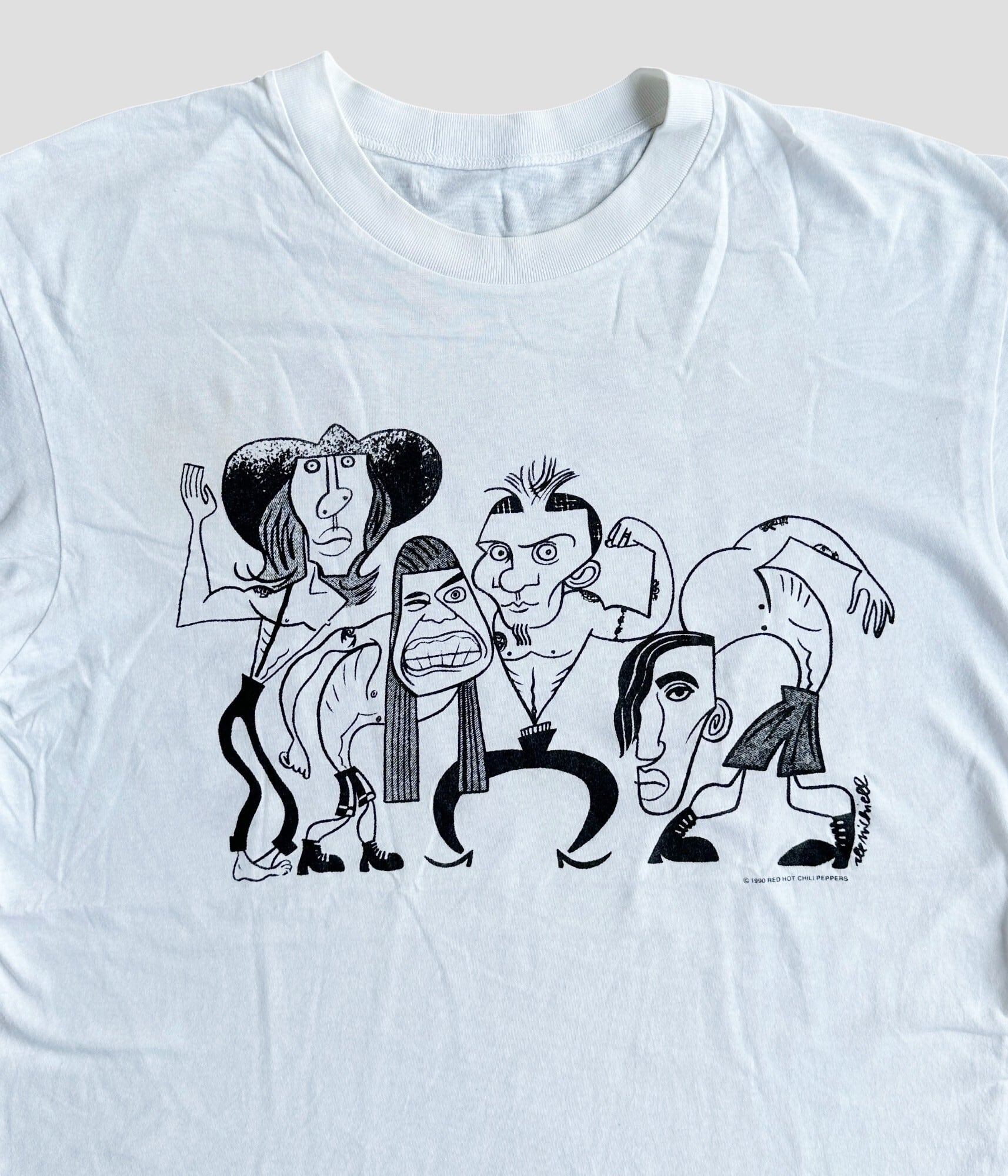 Vintage 90s Rock band T-shirt -Red Hot chill peppers-picasso