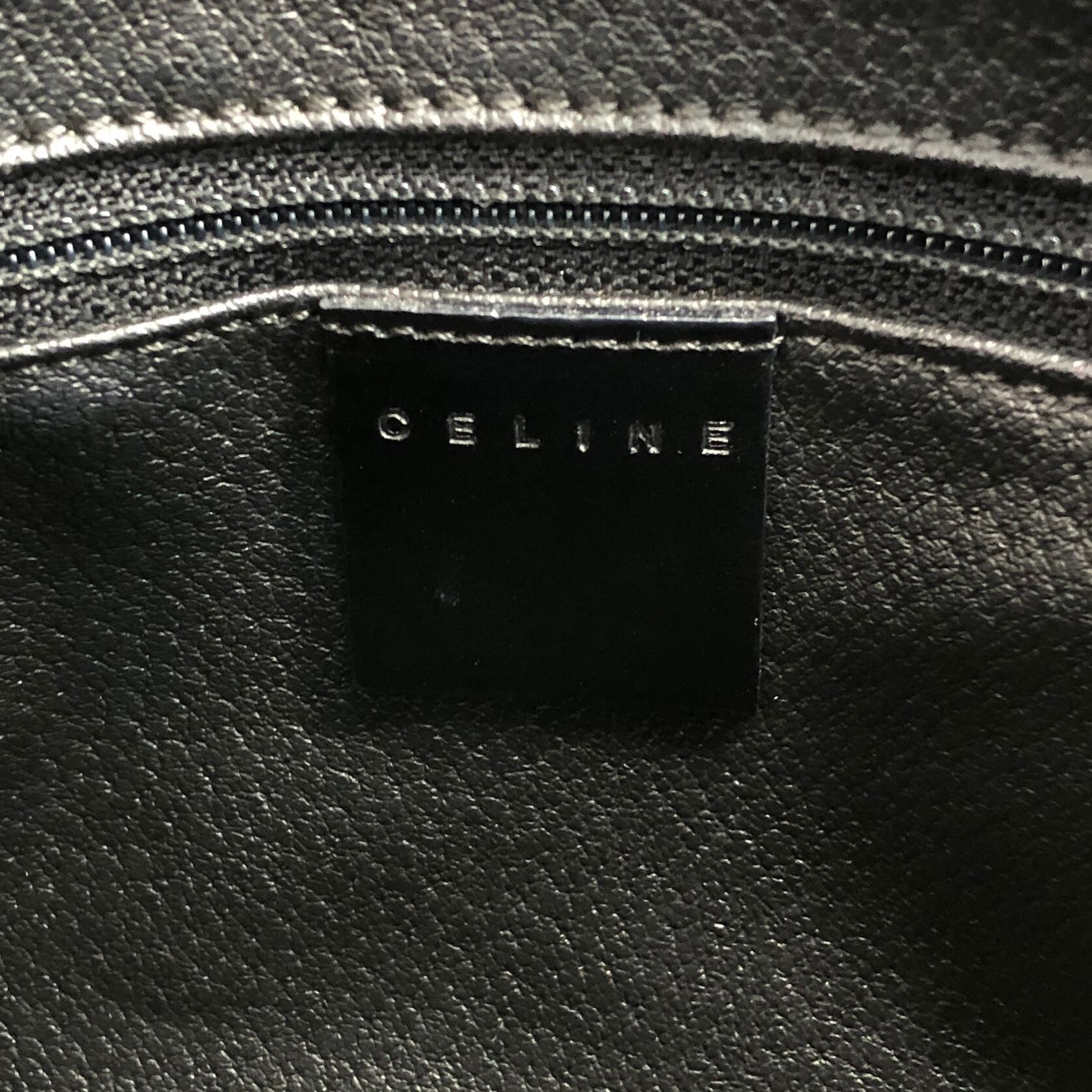 CELINE セリーヌ マカダム ショルダーバッグ ブラック PVCレザー ミニ
