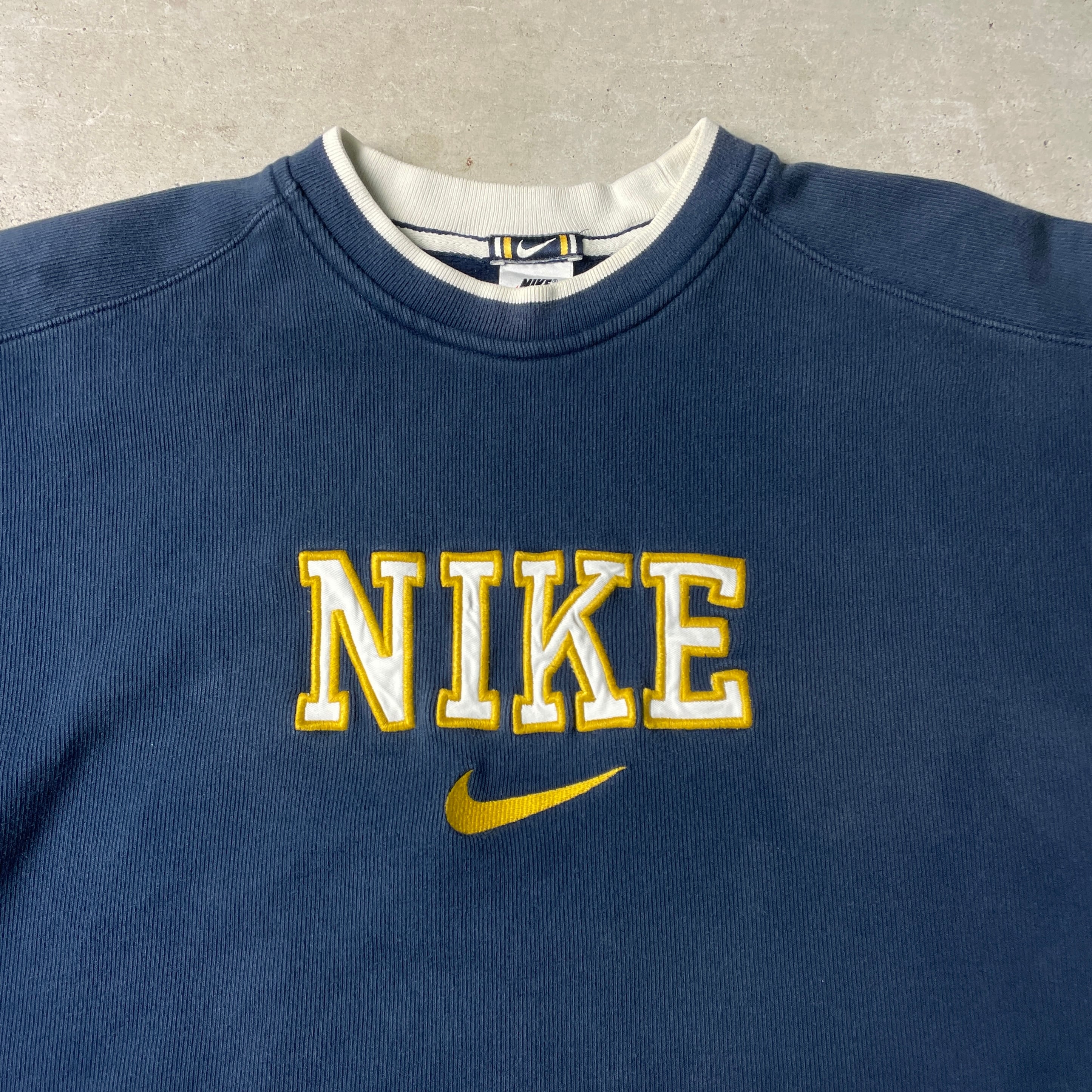 90年代 NIKE ナイキ スウェットシャツ ロゴワッペン スウォッシュ刺繍