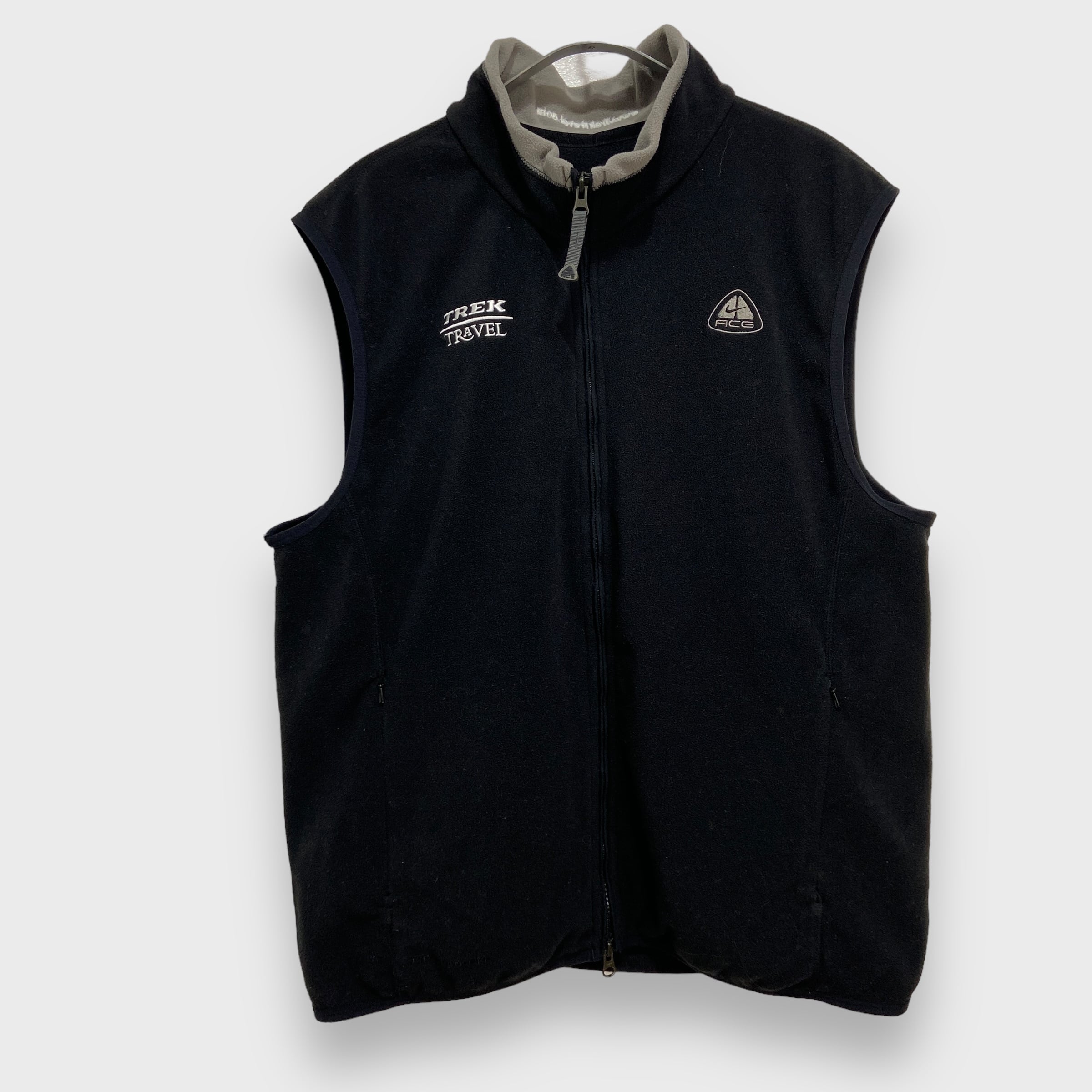 NIKE ACG THERMA FIT フリースベスト ワンポイントロゴ 黒 L | 古着屋 Uan