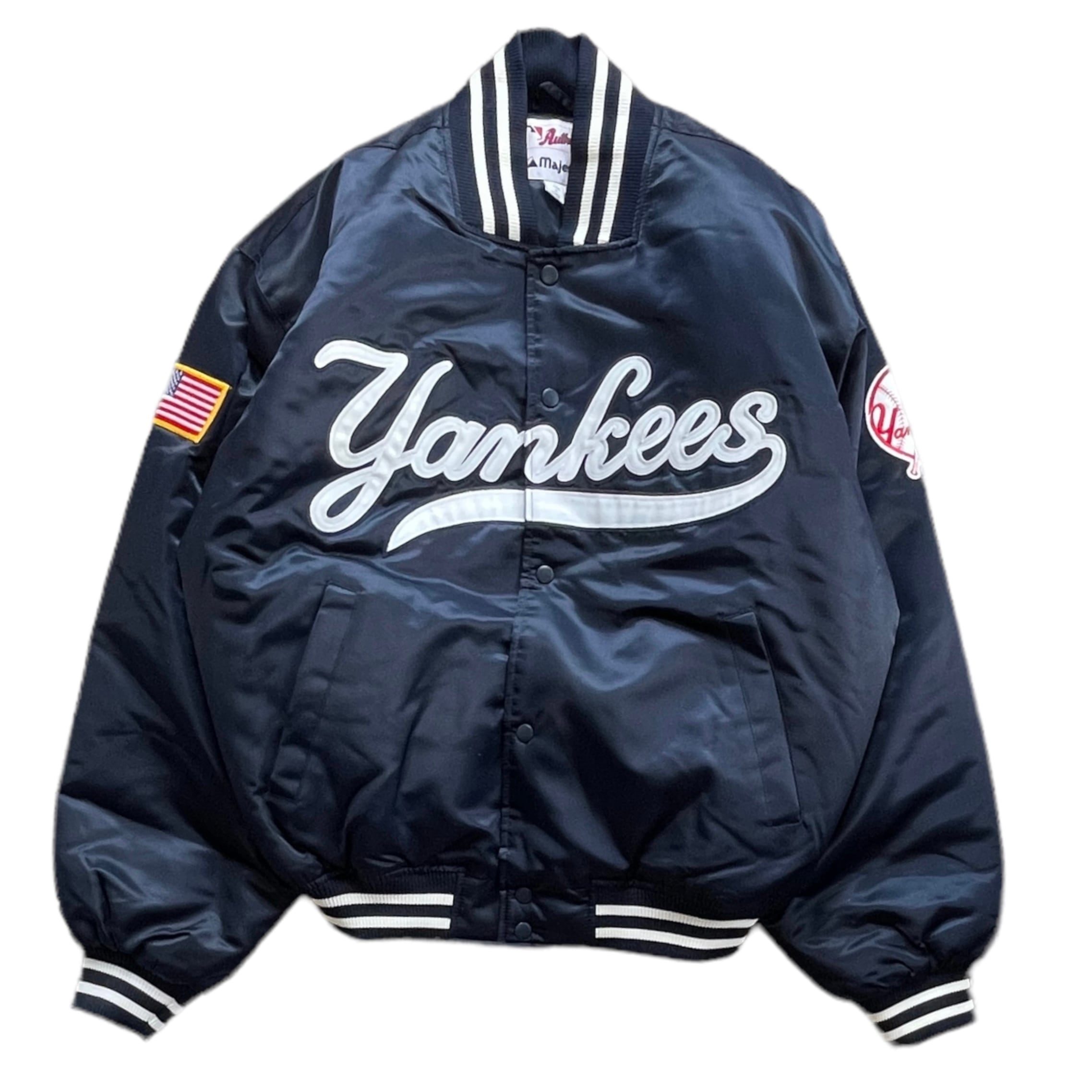 00's majestic マジェスティック MLB ヤンキース スタジャン ネイビー