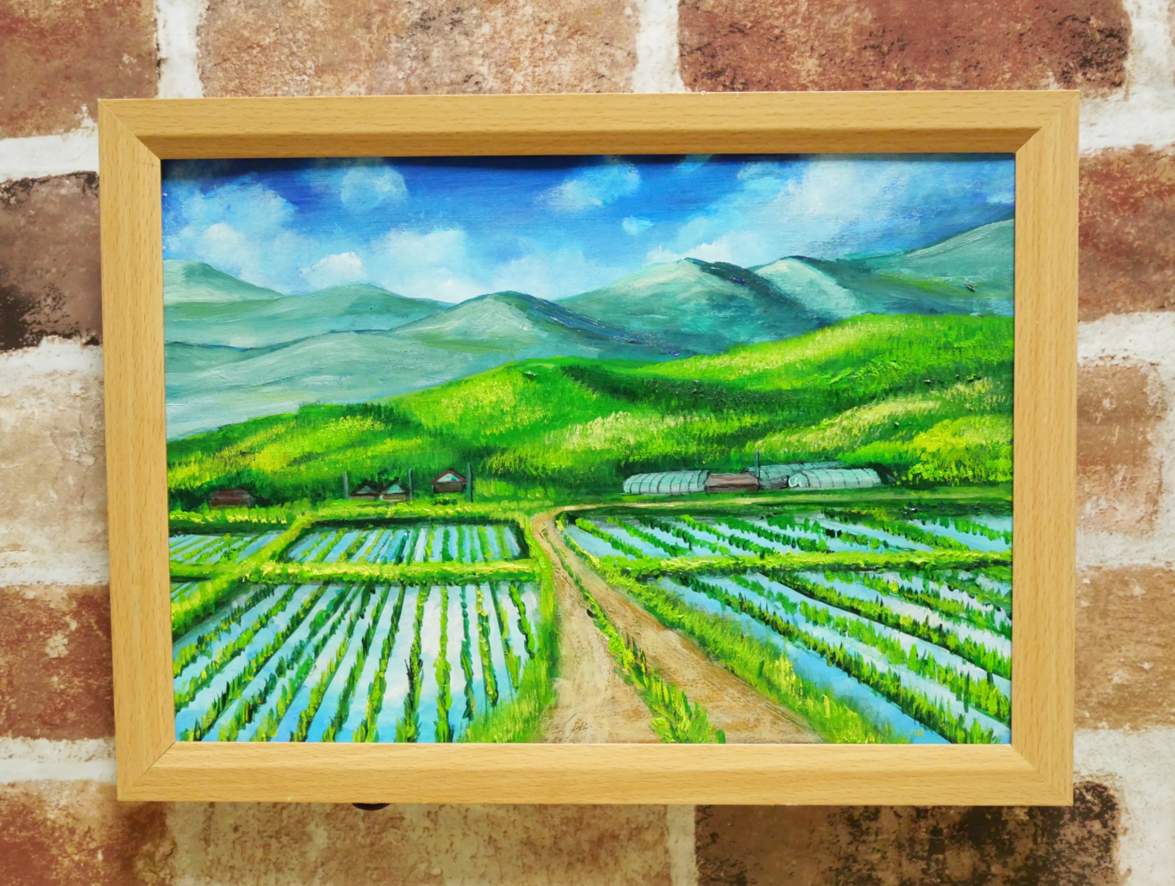 油絵 絵画 【田舎の田んぼ】 | HIROSHI1990