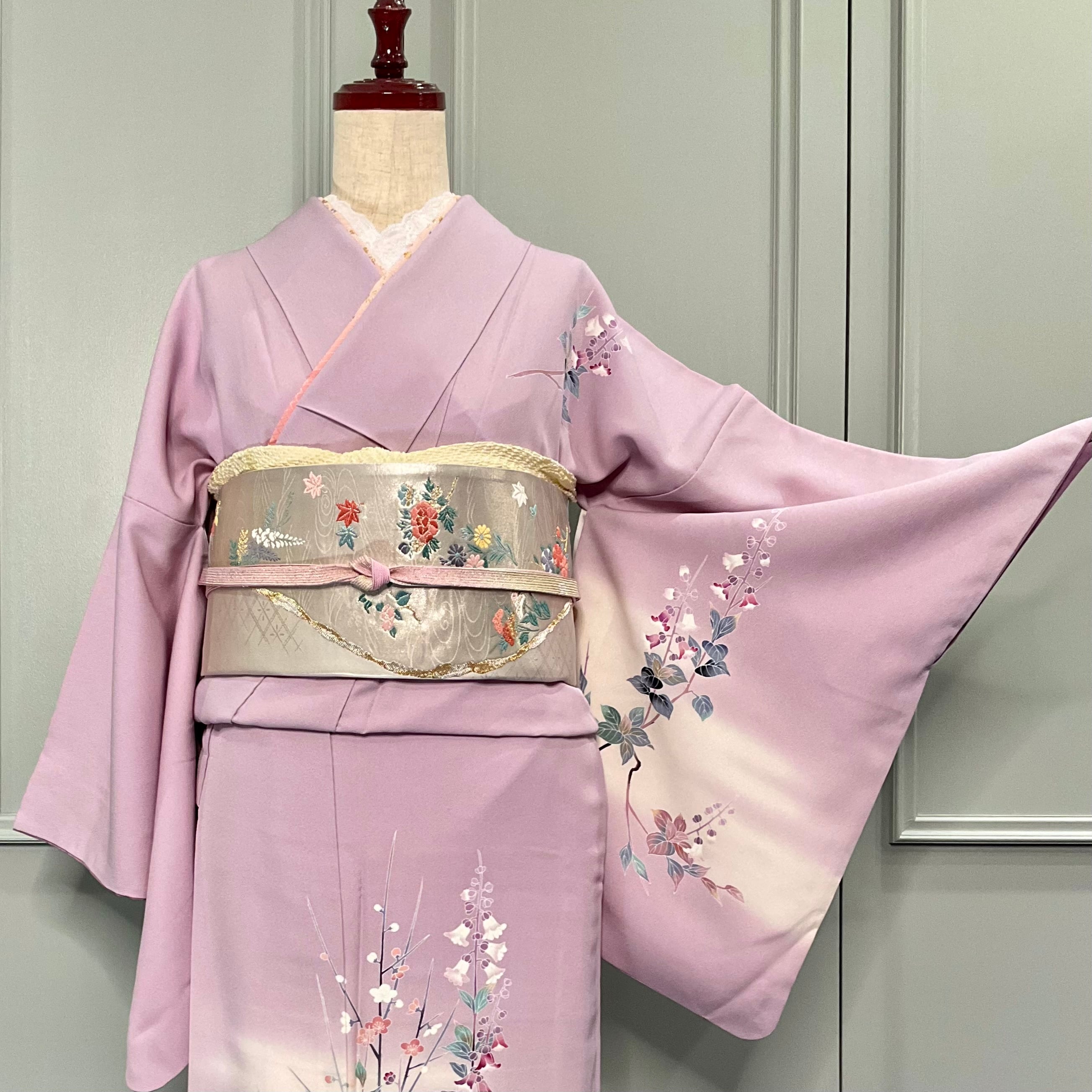 春のいぶき＊ ピンクパープル 薄紫 訪問着セット 礼装 卒業式 入学式