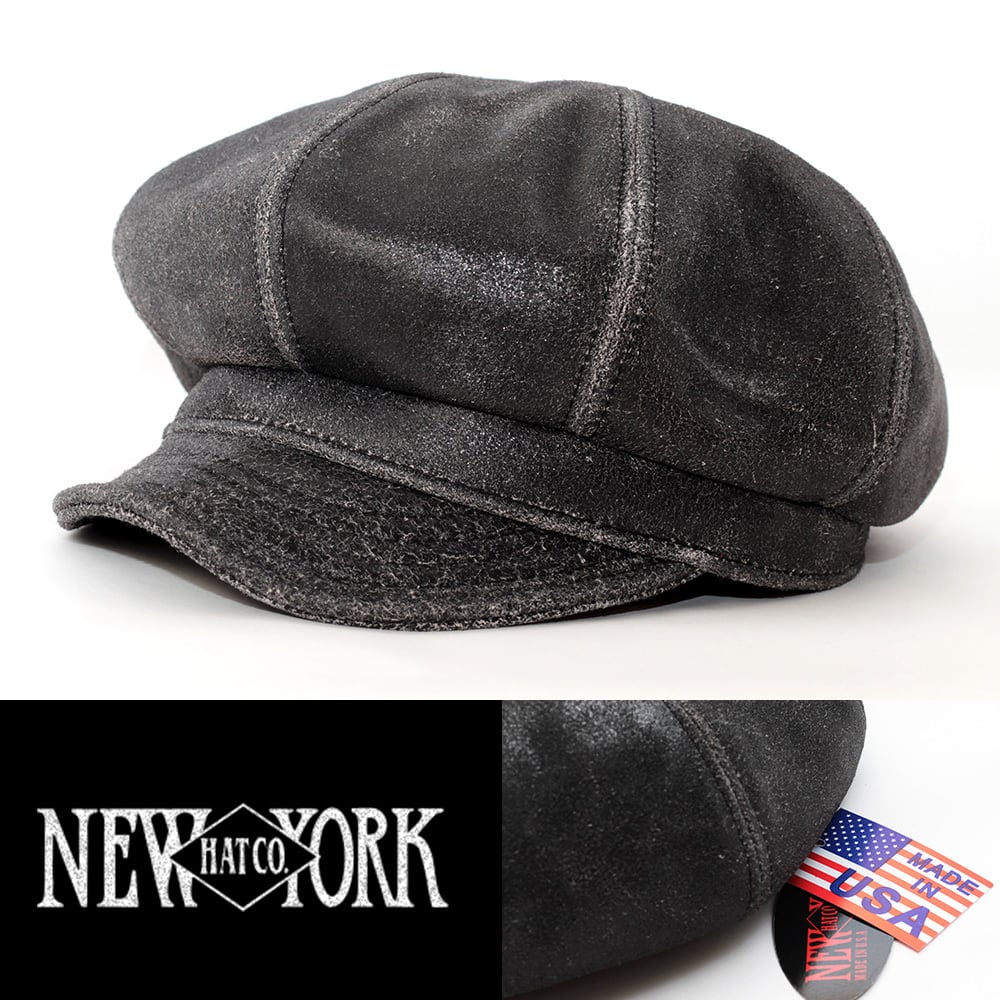 レザーキャスケット 帽子 メンズ ニューヨークハット NEW YORK HAT