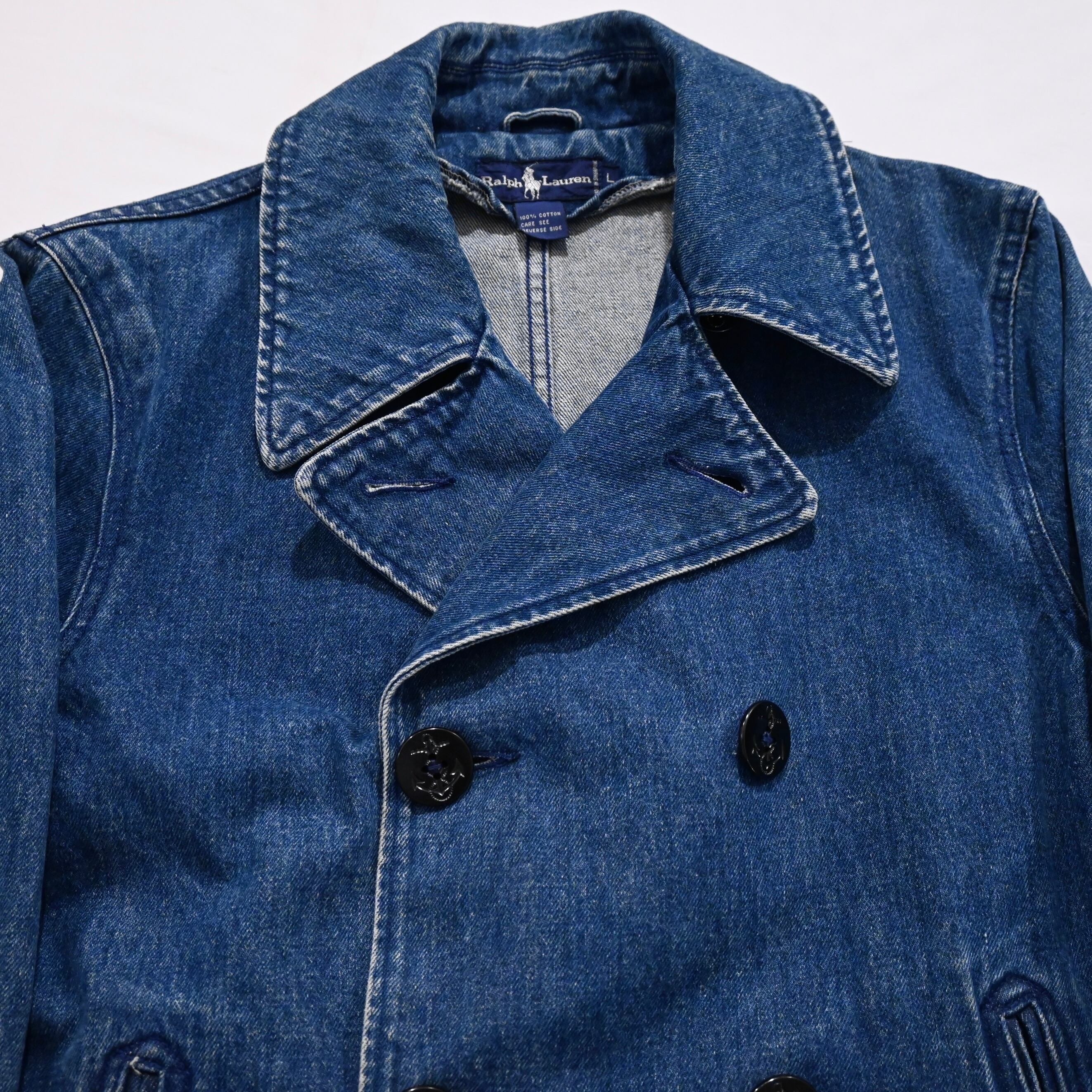 90's Ralph lauren denim P coat ラルフローレン Pコート | CROUT SAKAE