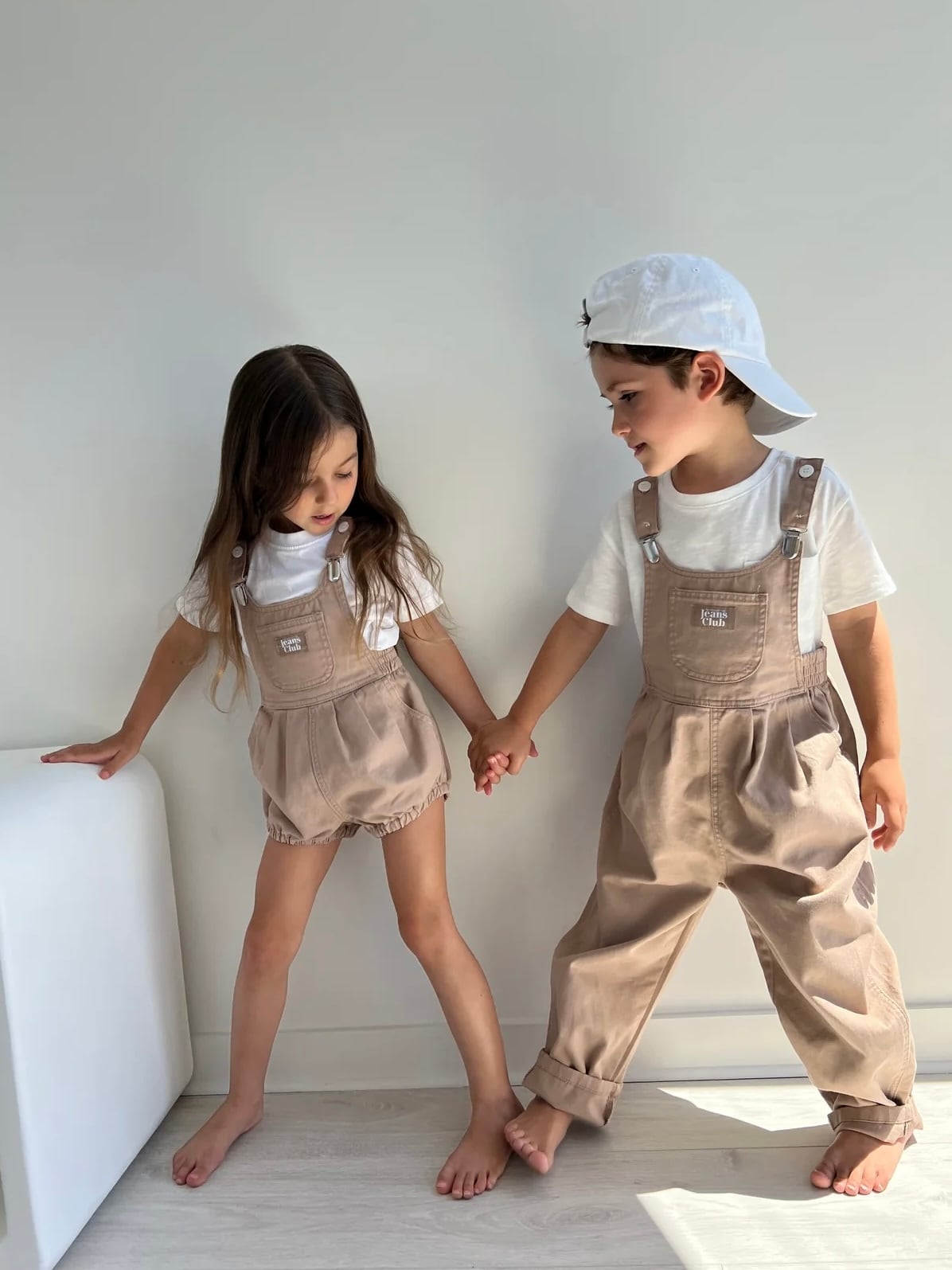 TWIN COLLECTIVE】Bowie Bubble Overall -Latte | RIRIBELL