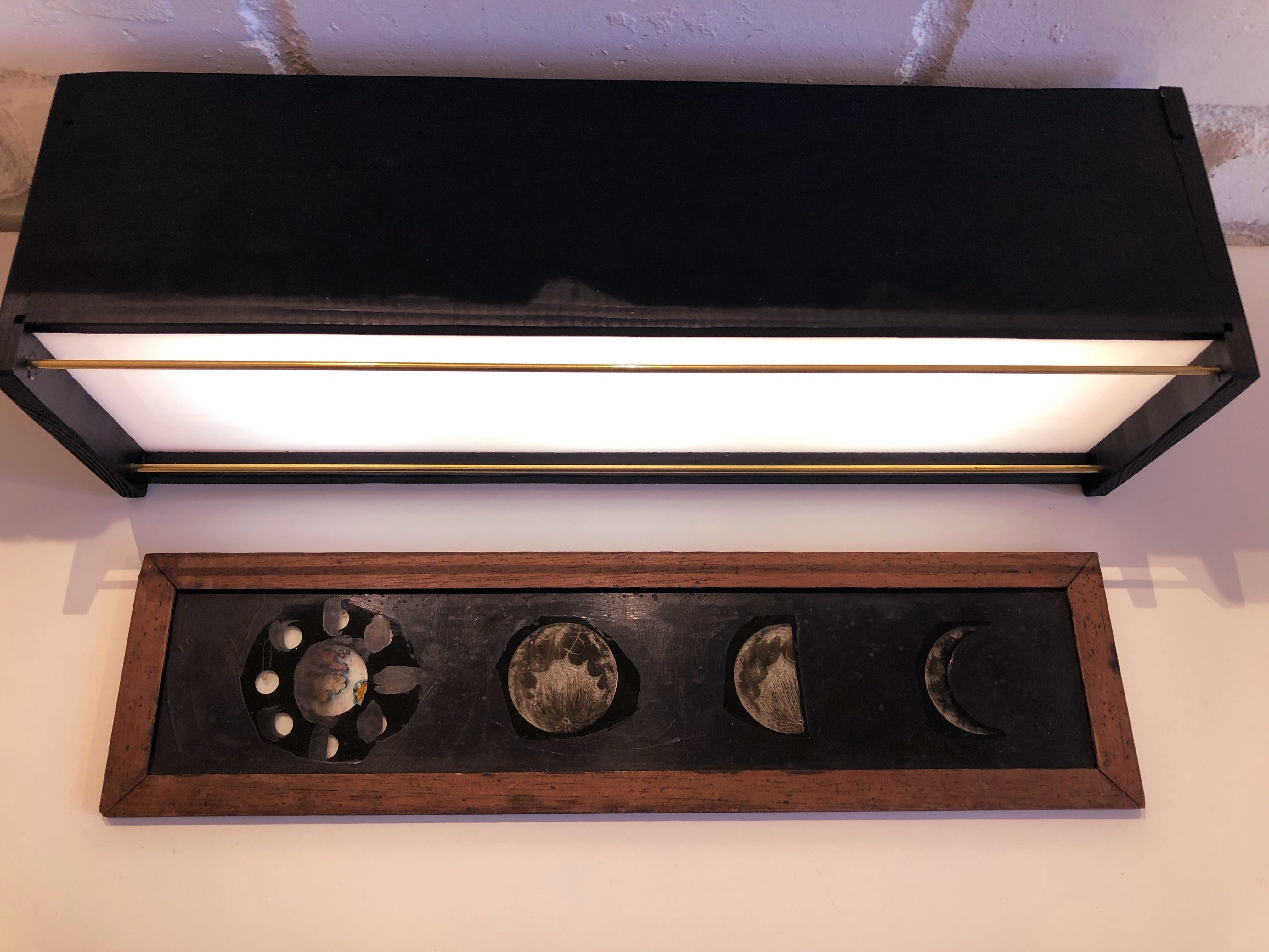 希少 明治～大正期 木箱入◇幻燈機用 ガラス板スライド（写真・天然色