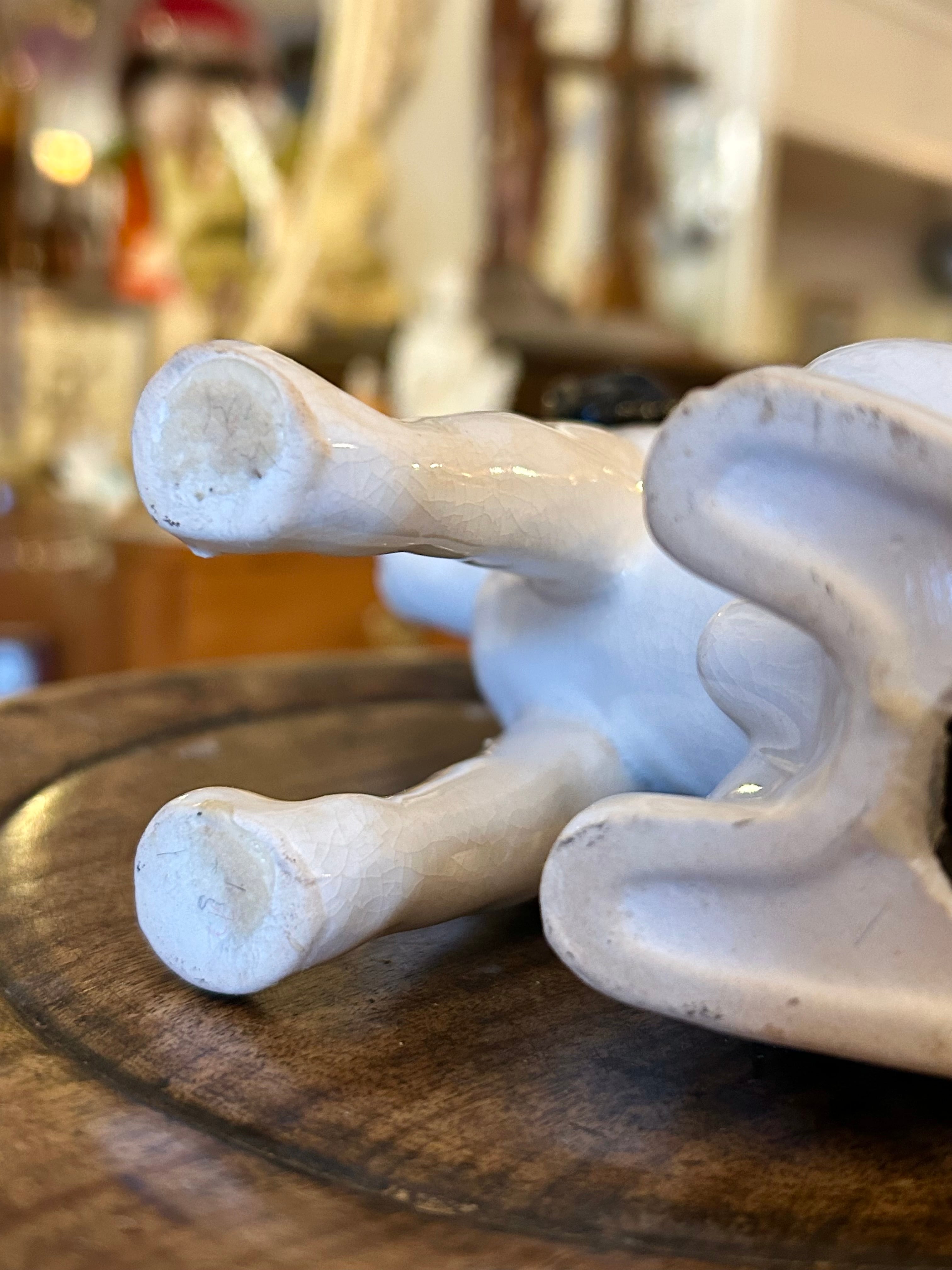 昭和レトロ Victor ビクター犬 ニッパーくん 陶器製 置物 | choice