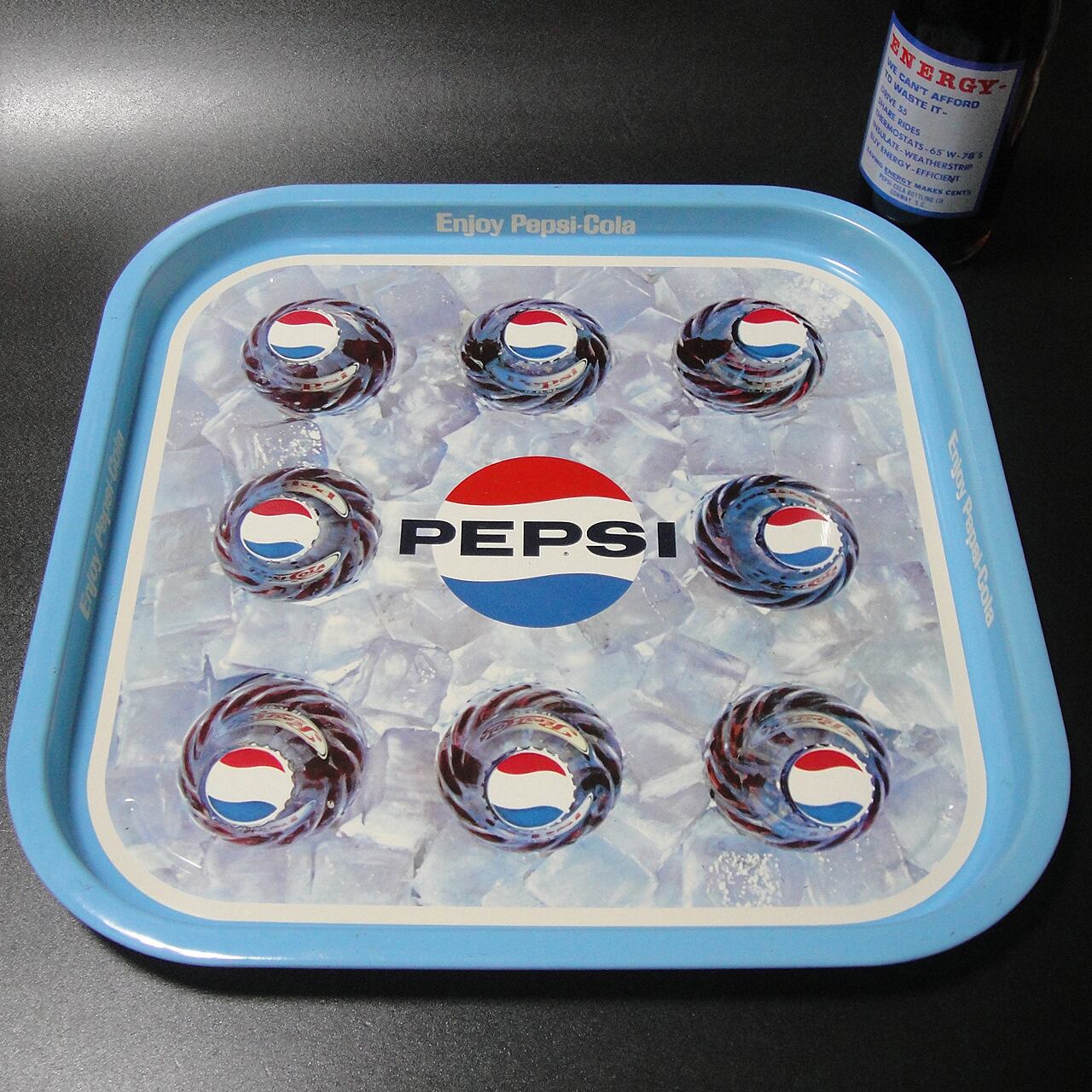 ☆ペプシコーラ☆ビンテージ1986年製造☆貴重なボトルエナメル七宝