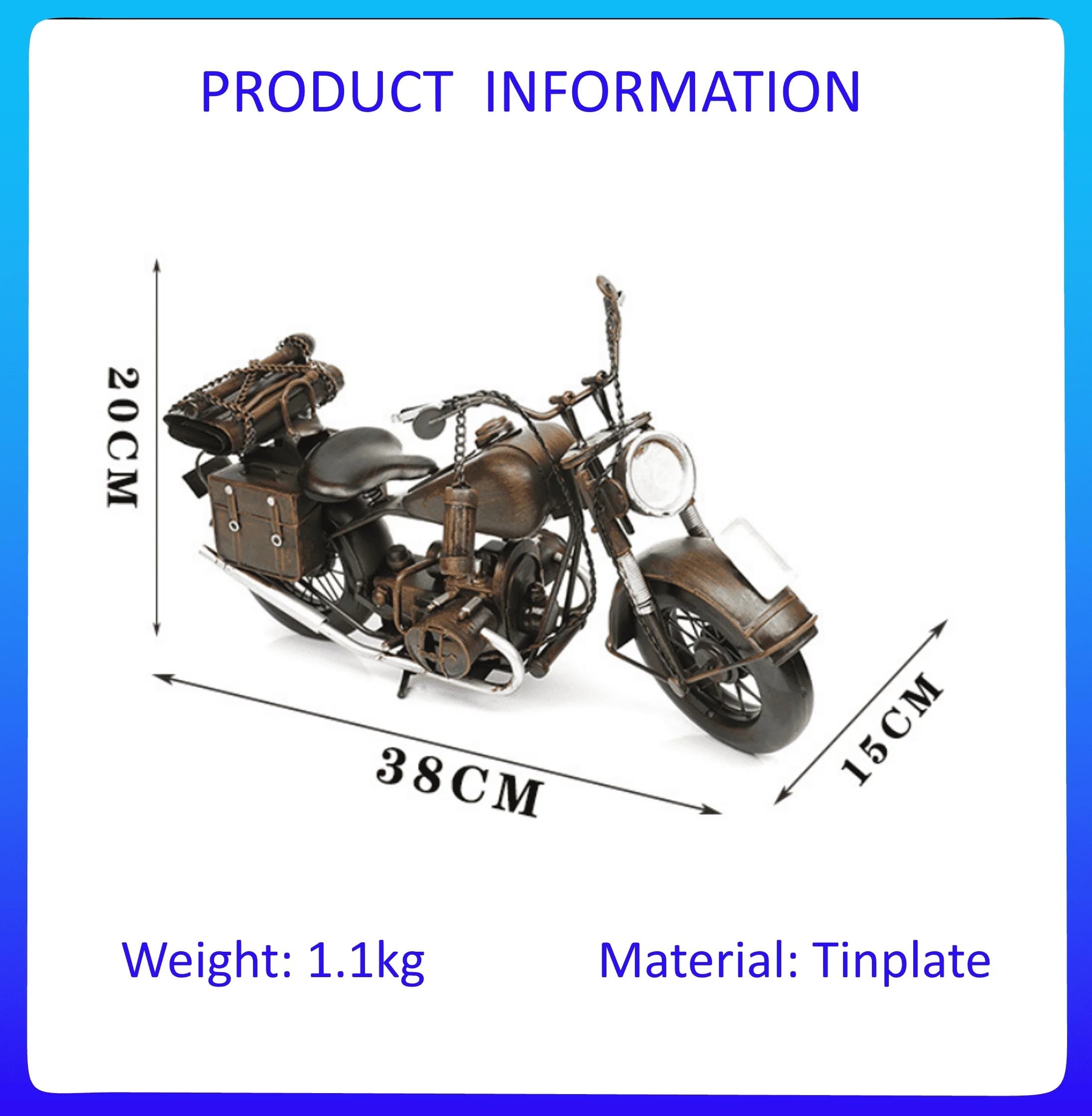 特大 メタル ブリキ 玩具 おもちゃ バイク Bike オートバイ Motorcycle
