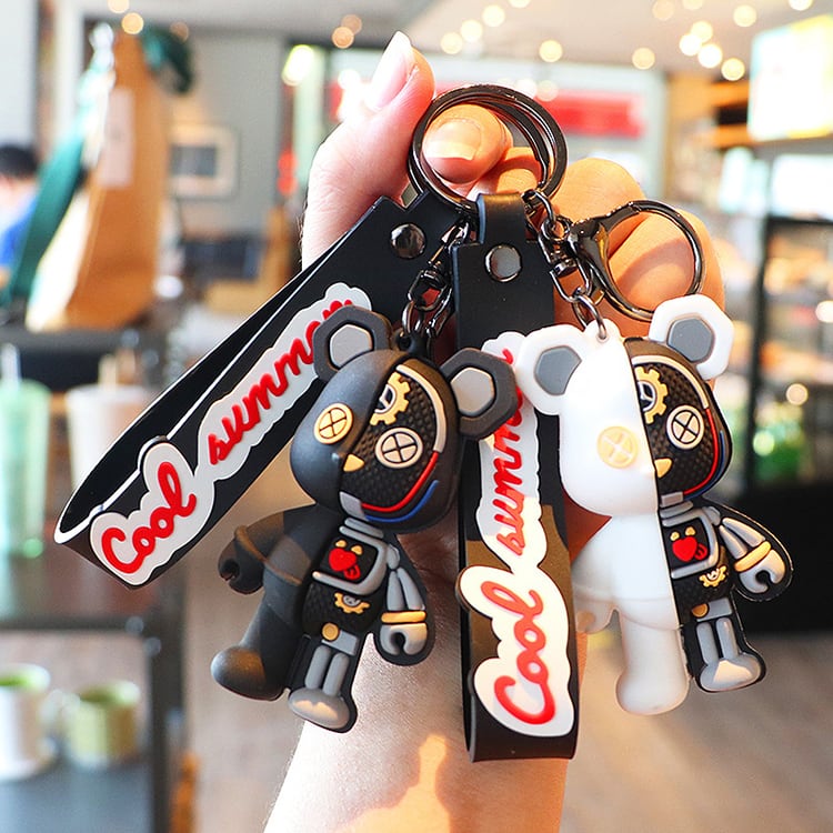 キーホルダー 韓国雑貨 かわいい キーチェーン ロボ ベアー 熊 携帯