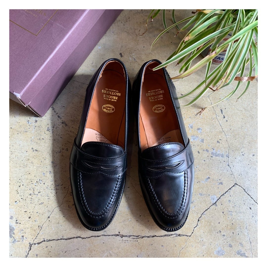 Brooks Brothers x Alden Full Strsp Penny Loafer 9D/ Black Shell