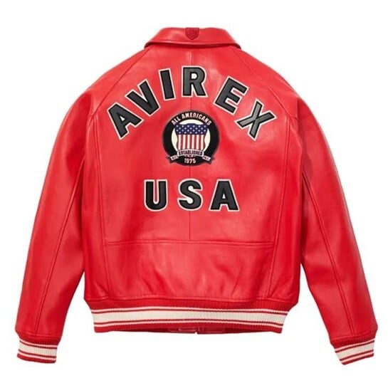 羊革代表チーム・スタジャン赤いジャケット Varsity Sheep Leather