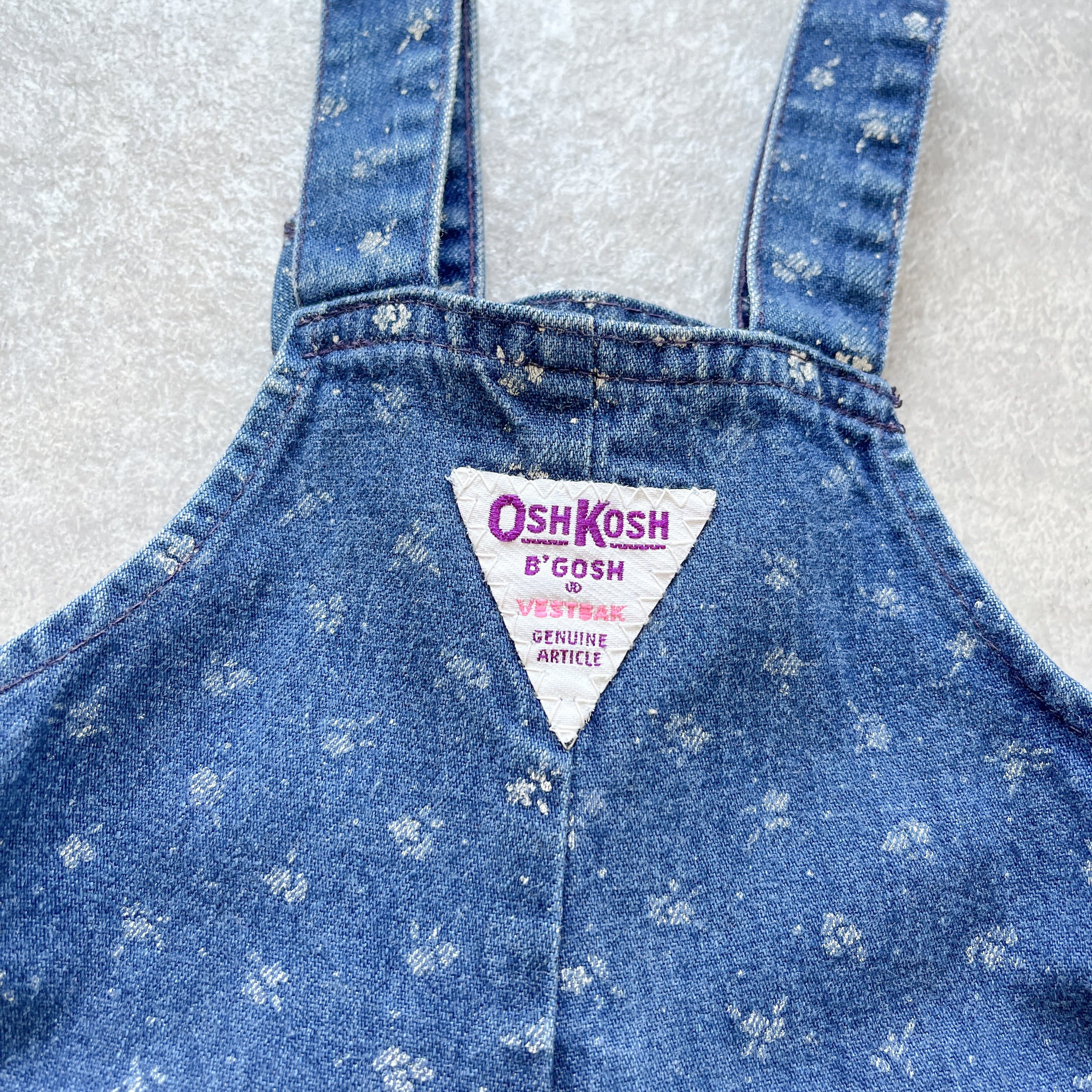 OSHKOSH】USA花柄オーバーオール｜70サイズ｜キッズ古着 | Butter Nuts