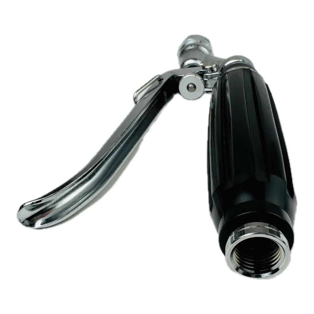 エアコン洗浄用 握り式 レバーコック 黒グリップ 強化バネ仕様