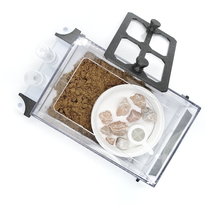 天然石入り平型石膏巣｜ラウンドタイプ | あり巣 in underground（蟻の