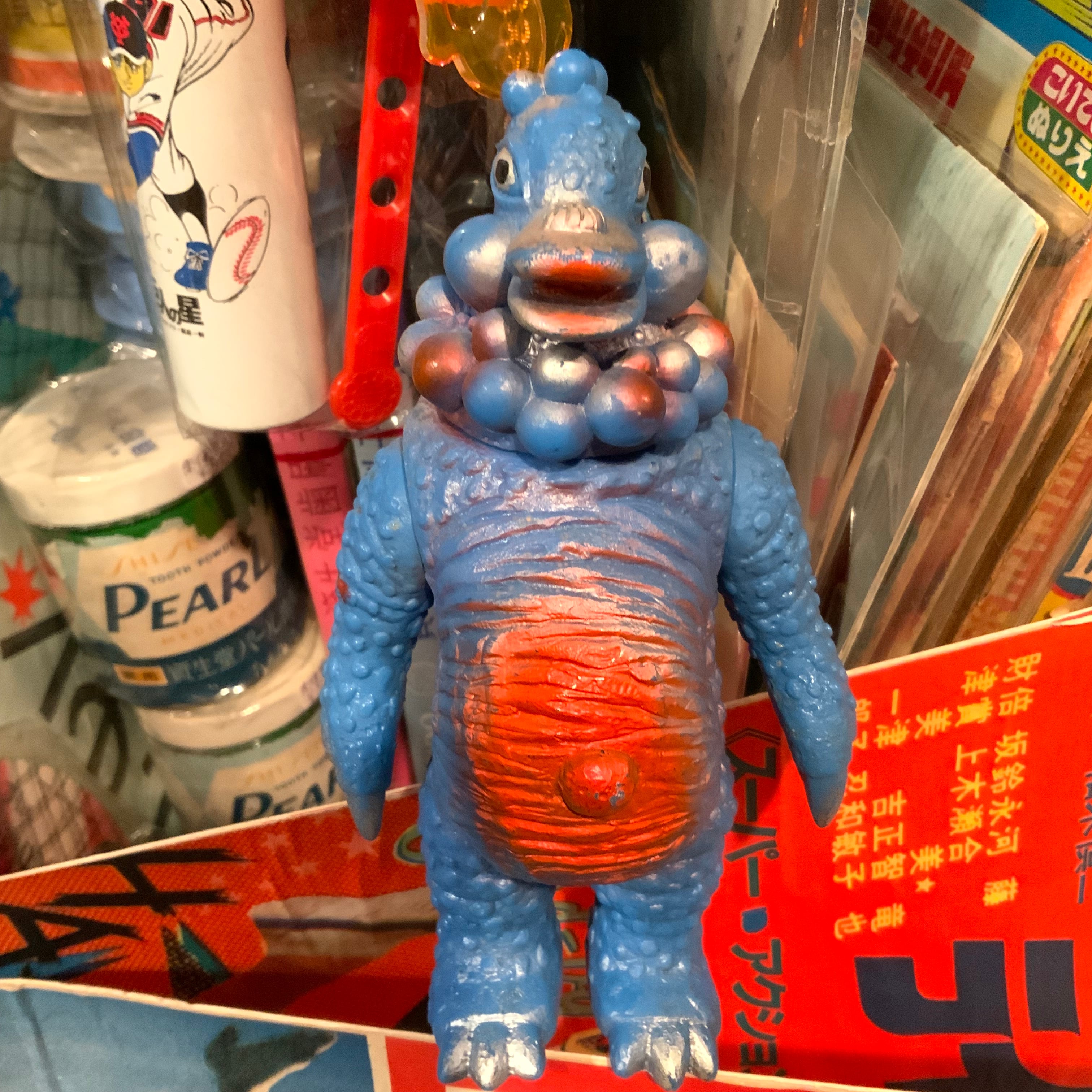 状態良好! だいにんきソフビ「ライブキング」身長16センチ。78年ポピー