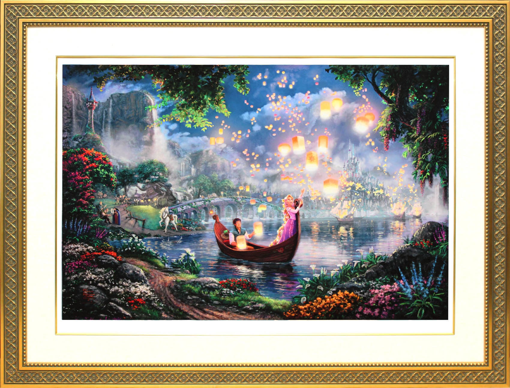 トーマス キンケード「塔の上のラプンツェル」作品証明書 展示用フック