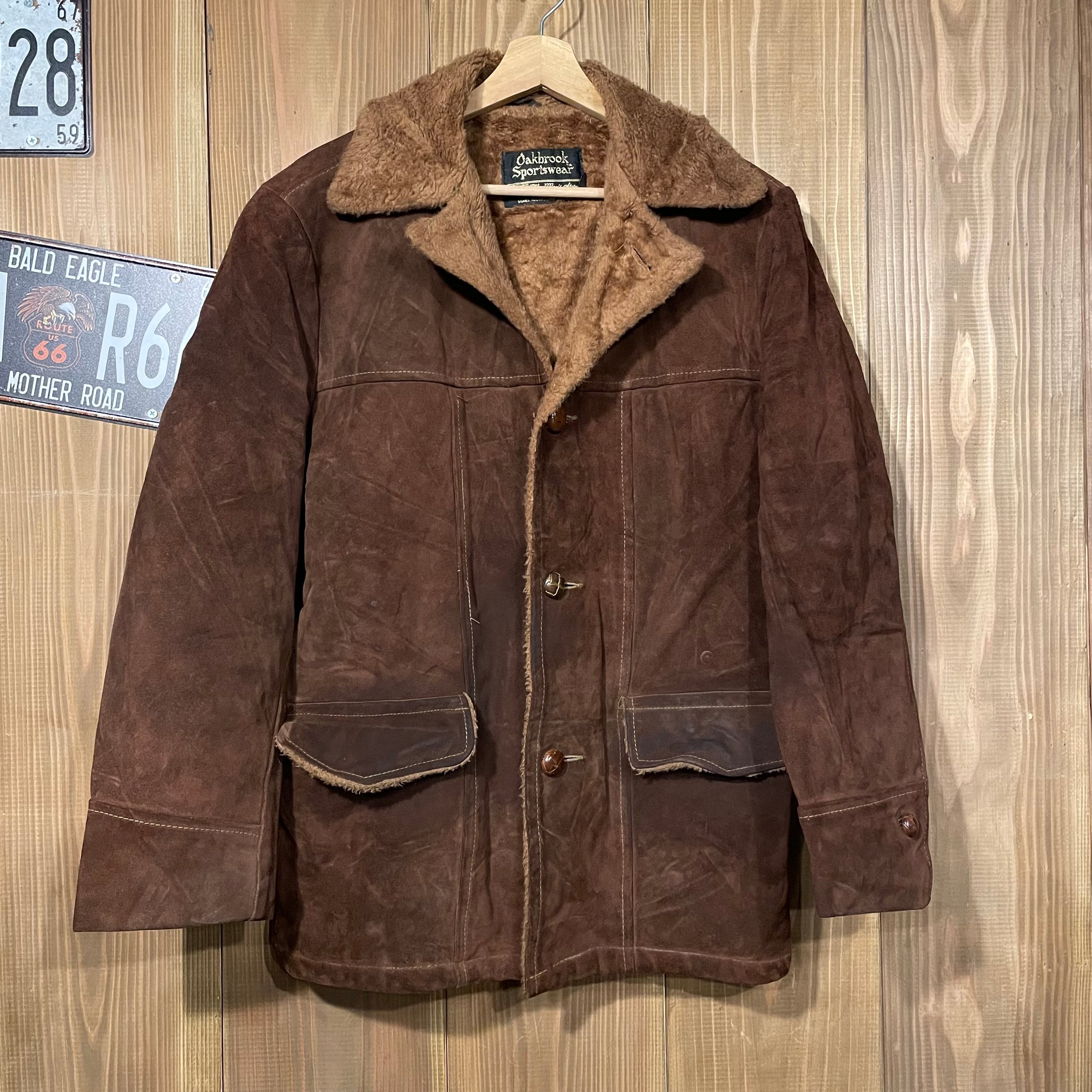 60s SEARS シアーズ スウェード レザージャケット USA製 裏ボア ランチ