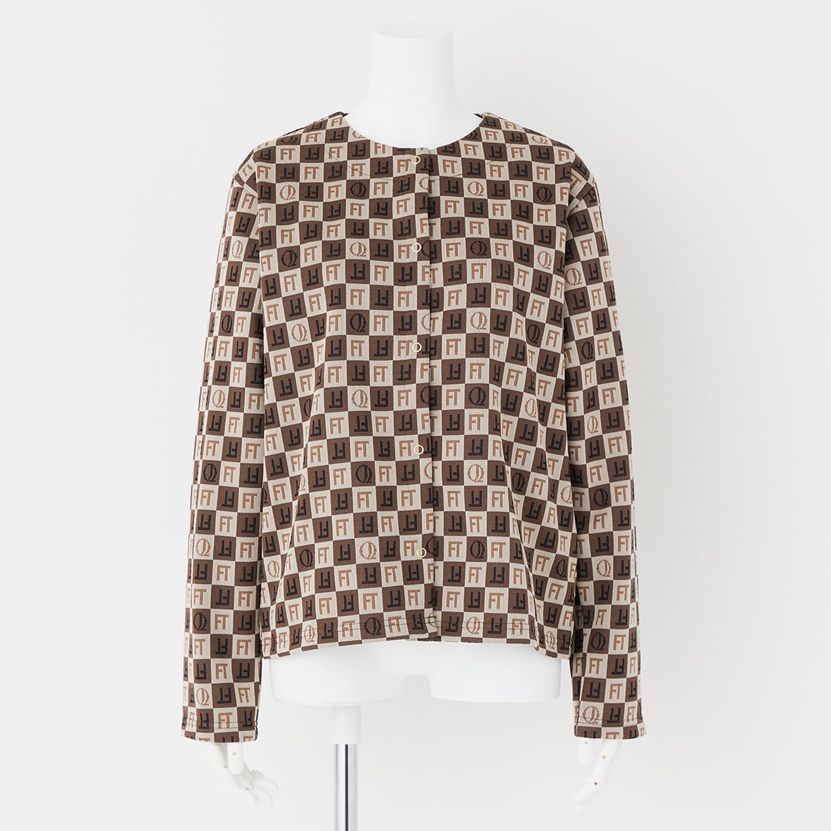 J_O×FUMIE=TANAKA ジャガードモノグラムカーディガン | JANTJE_ONTEMBAAR