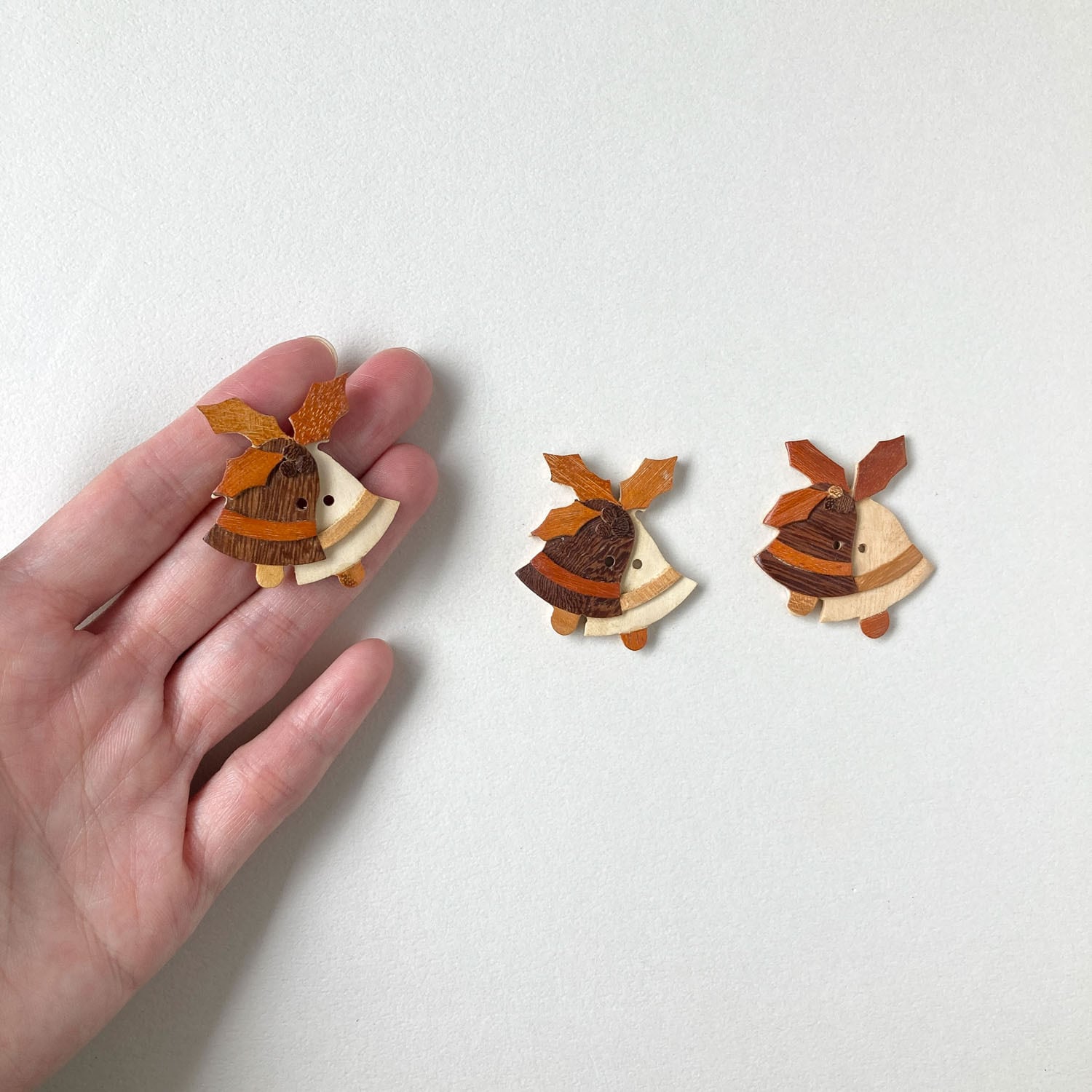 京都 有次 抜き型 クリスマス 柊 ツリー ブーツ ベル 小 4個セット