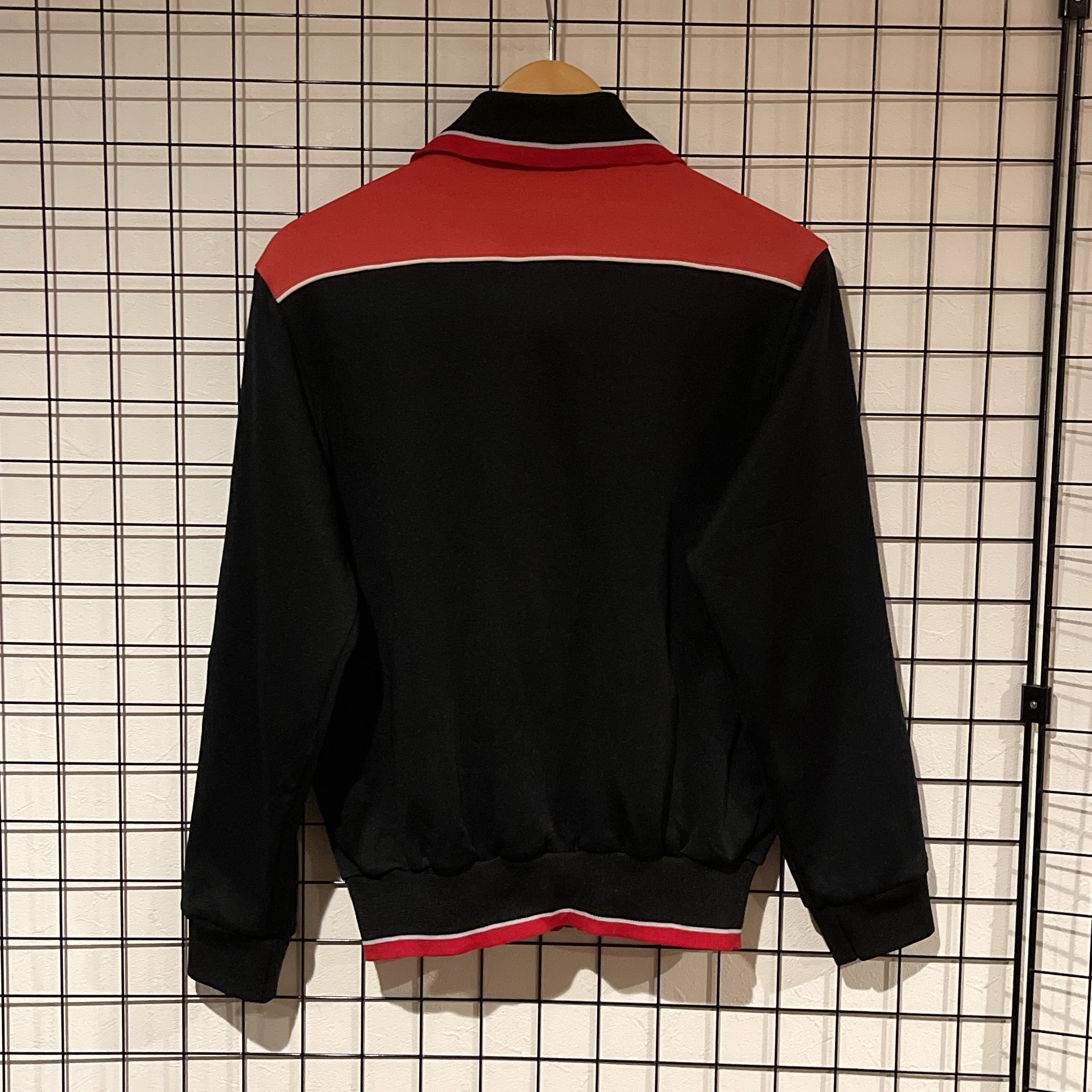 70s adidas アディダストラックジャケット D222 ブラック×レッド