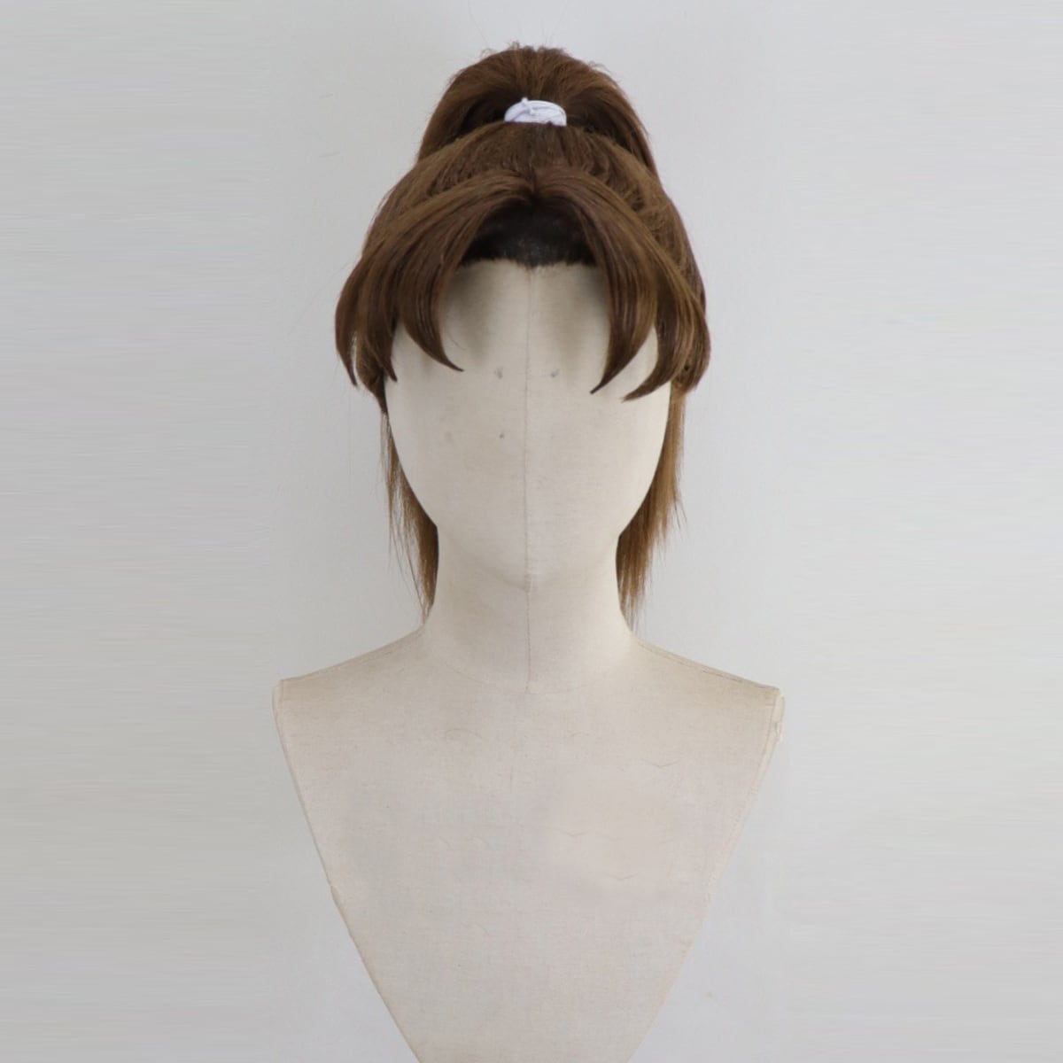 コスプレ耐熱ウィッグ オーダー 造形ウィッグ ブラウン 前髪貼り付け