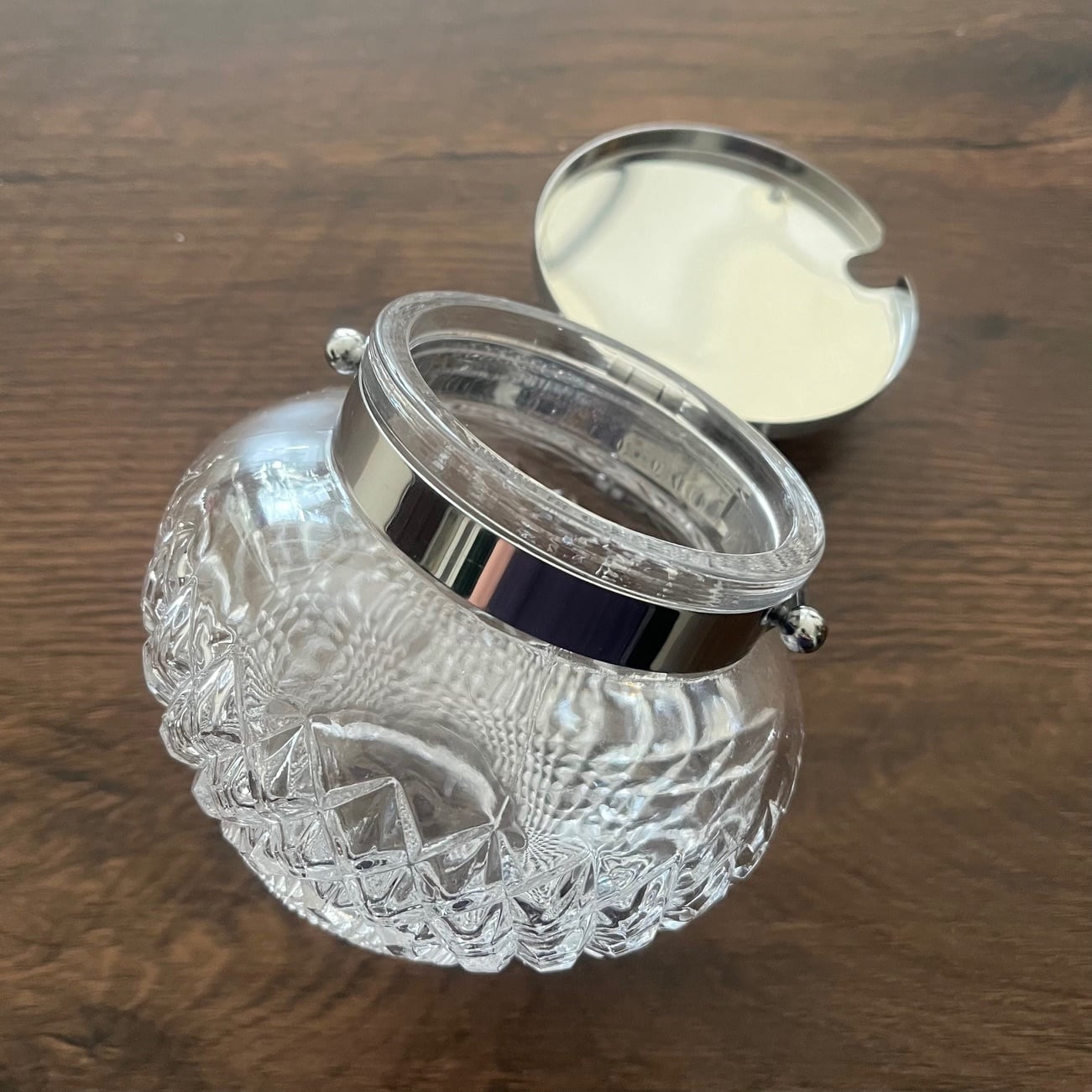 シュガーポット 昭和レトロ 無色透明ガラス | 古美術 希 のぞみ 美術