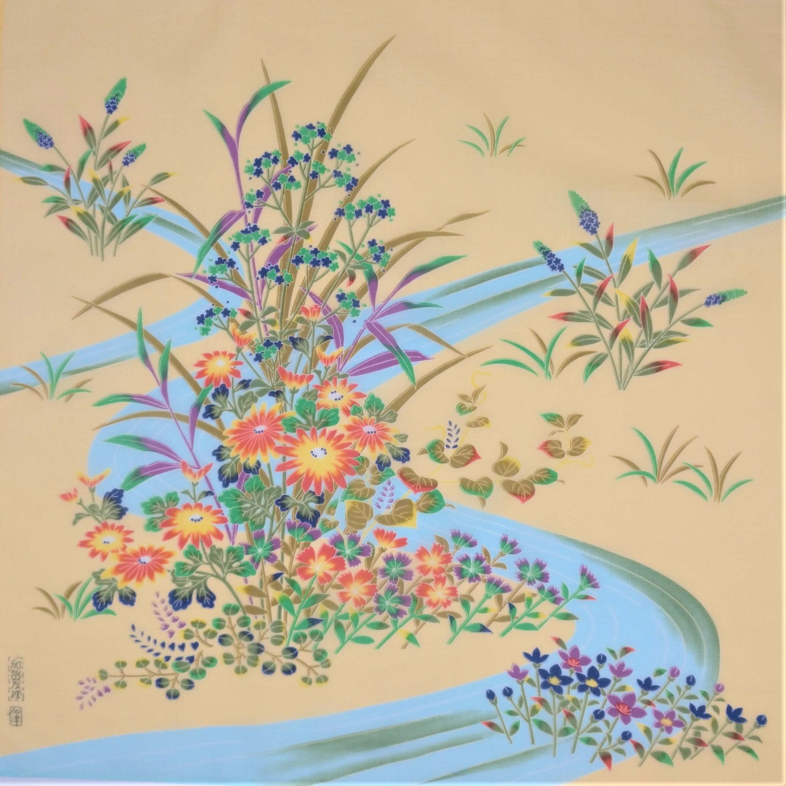 加賀友禅 作家ハンカチ | 友禅工芸すずらん online shop