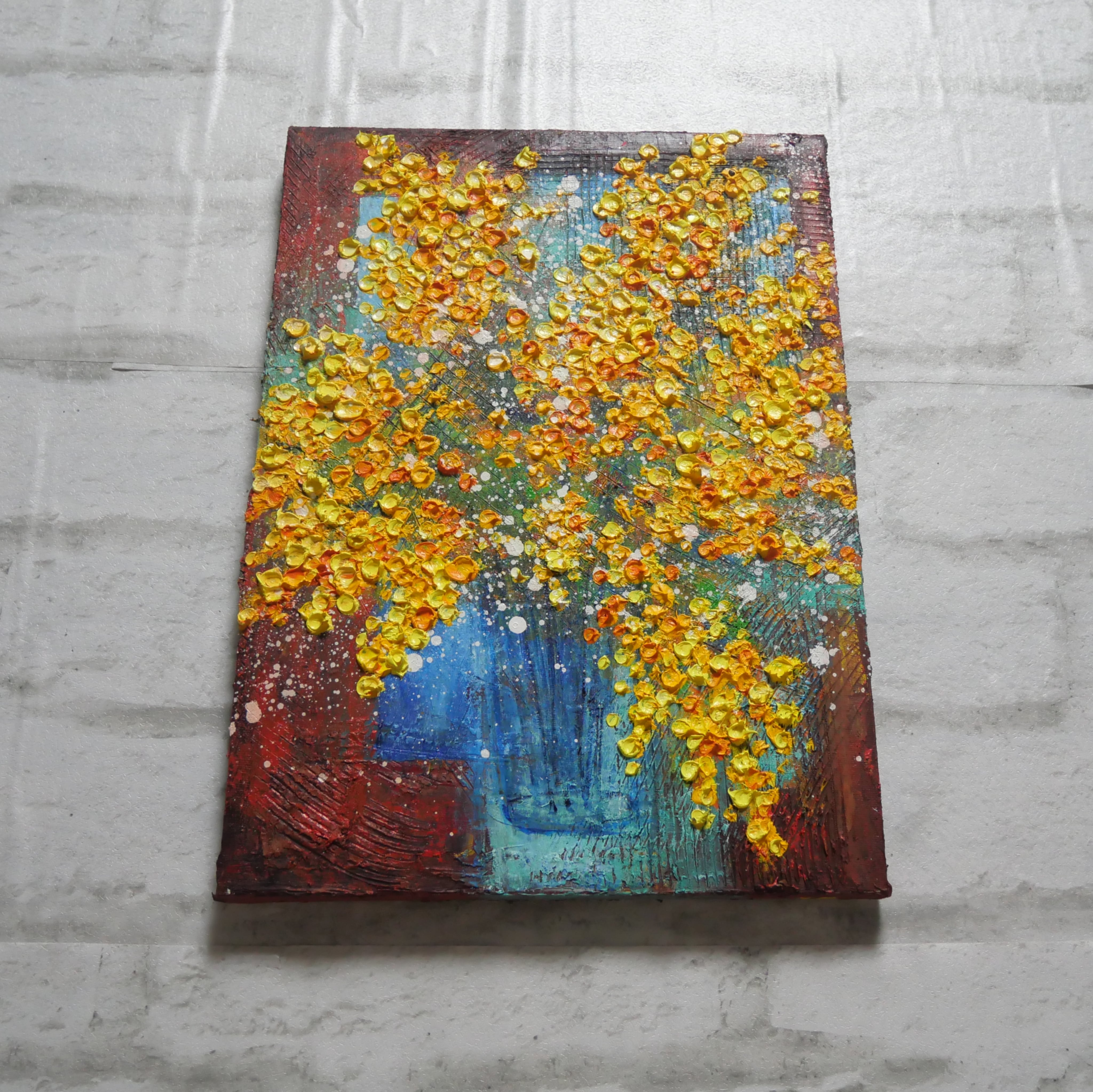 油絵 油彩 油彩画 絵 絵画【ミモザ】 | HIROSHI1990