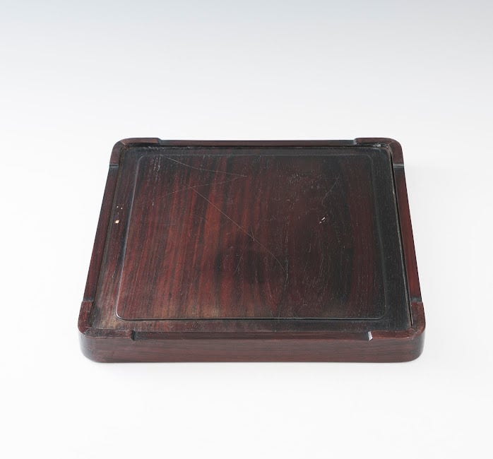 唐木 四方盆 角盆 お盆 時代物 菓子盆 お膳 天然木 茶道具 茶会 煎茶