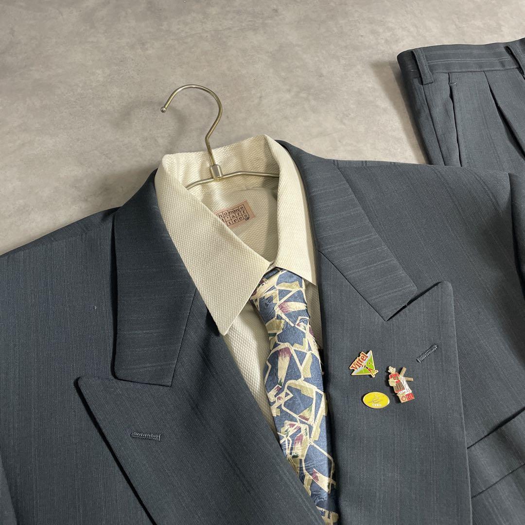 90s ヴィンテージ スーツ ダブル セットアップ ピンズvol.77 高級 | Flog.