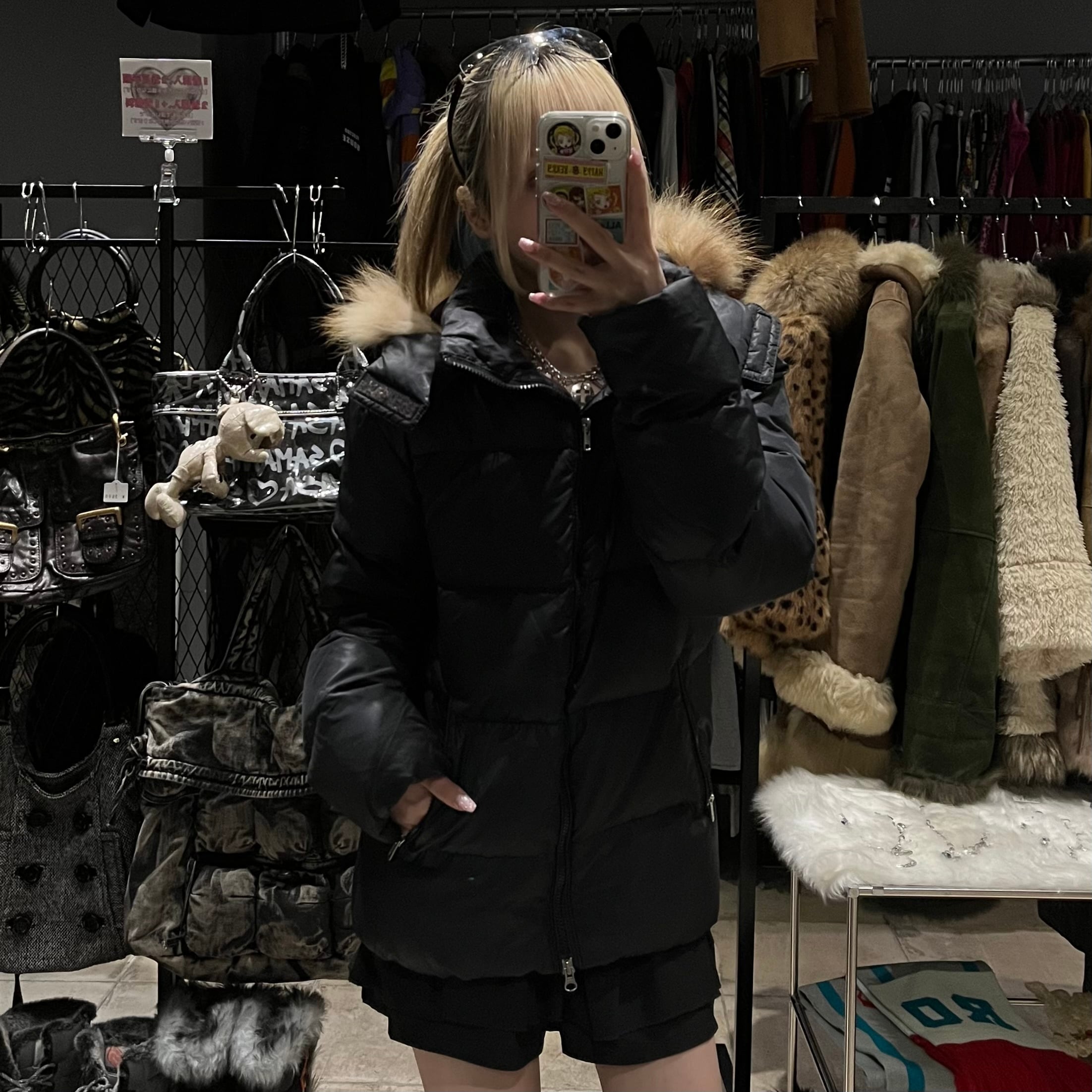 AVIREX ファーダウンジャケット | 古着屋 PINK