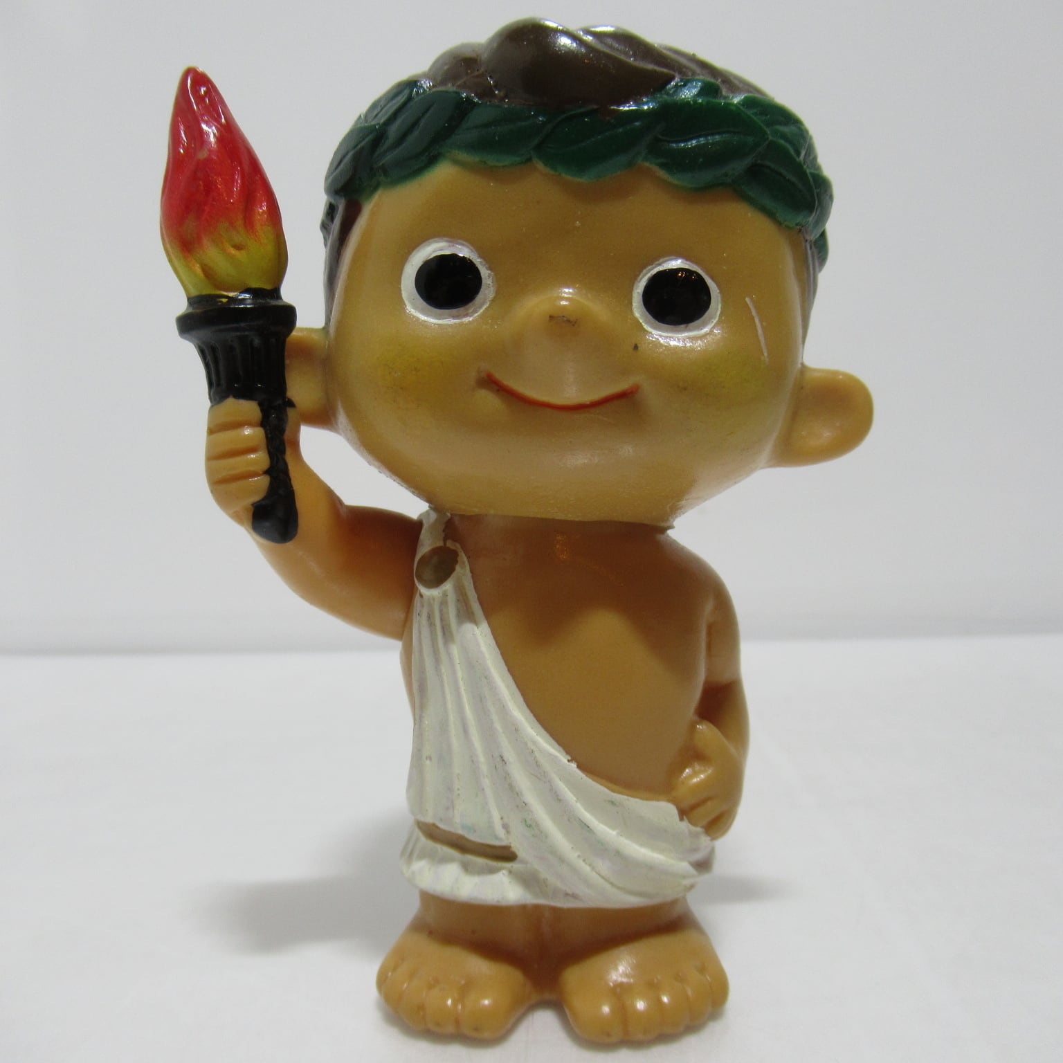 富士銀行 ボクちゃん ソフビ貯金箱 昭和レトロ ギリシャ 聖火 [#7