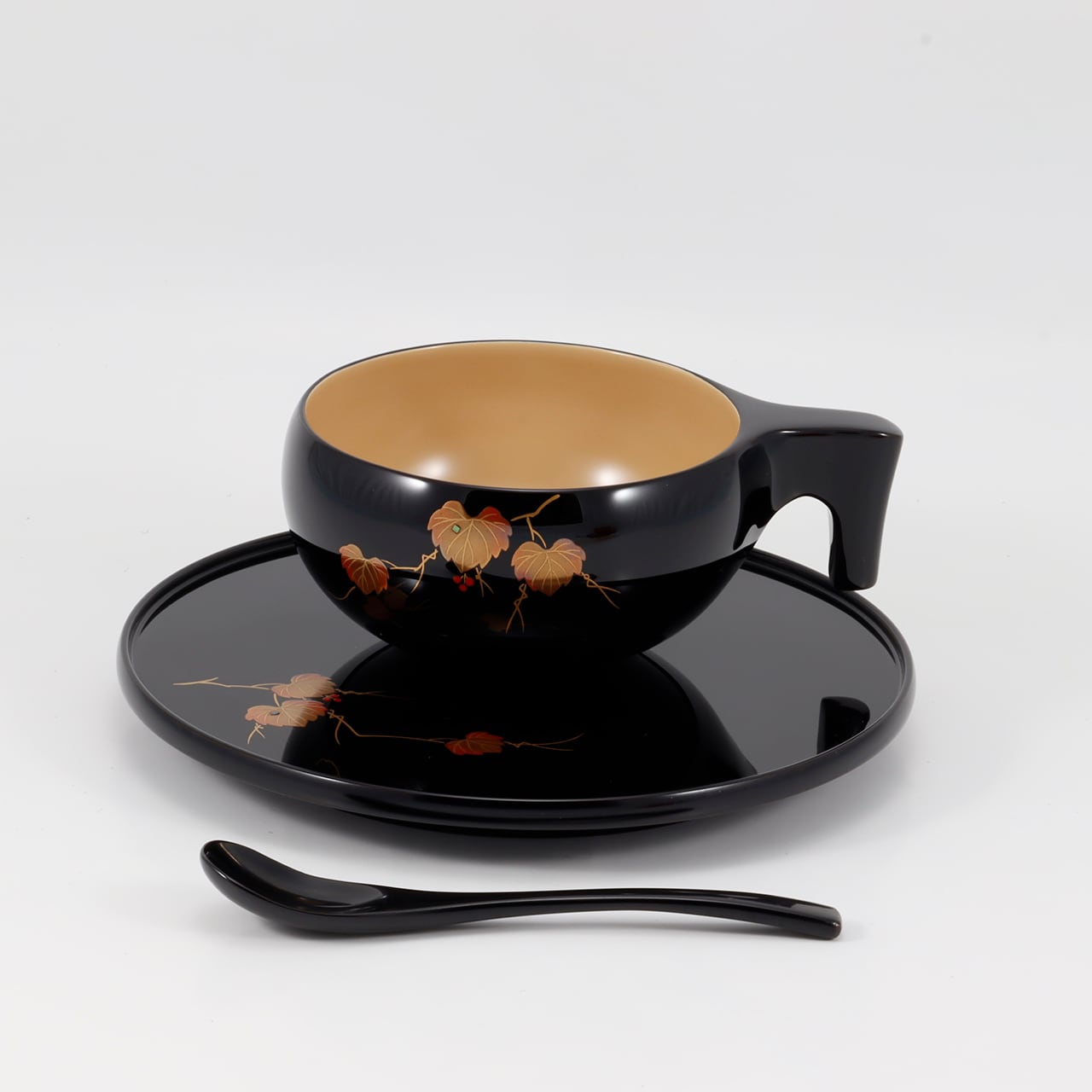 輪島塗 コーヒーカップ＆ソーサー 2客セット 作家もの 輪島塗 コーヒー