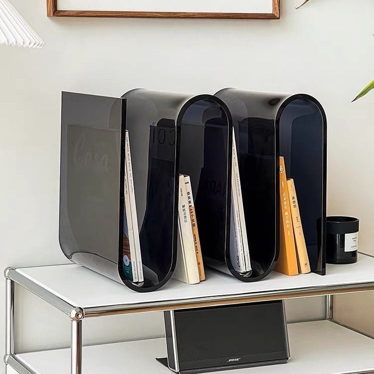 ラック サイドテーブル 透明アクリル本棚 スタンドタイプ アクリル