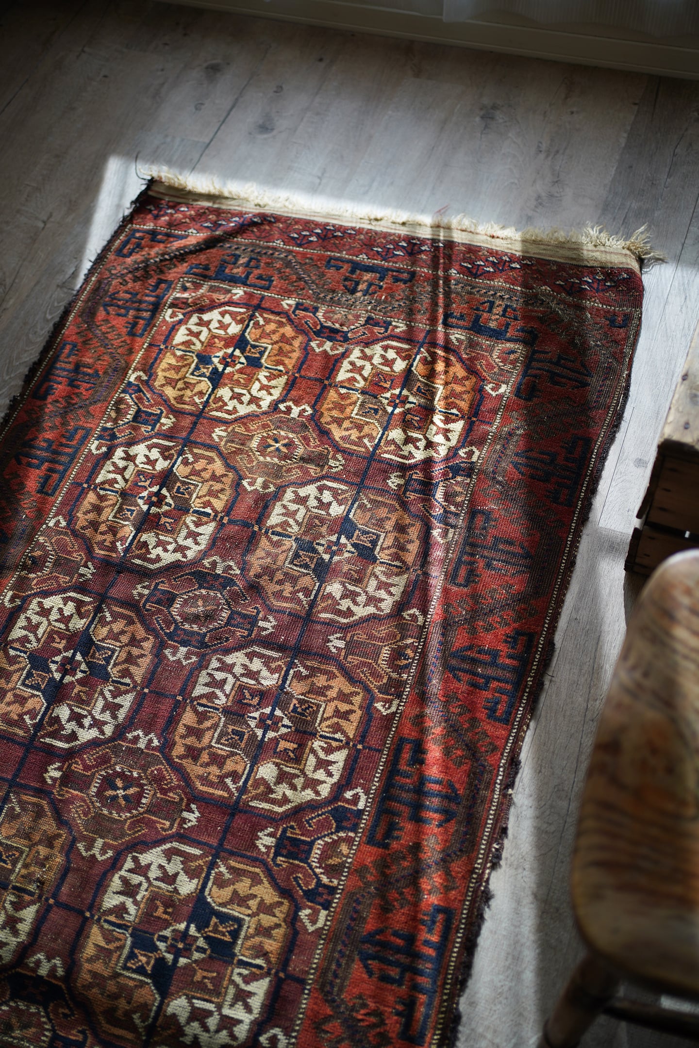 168】Antique Afghan Baluch rug 1900's | ヴィンテージラグ専門店