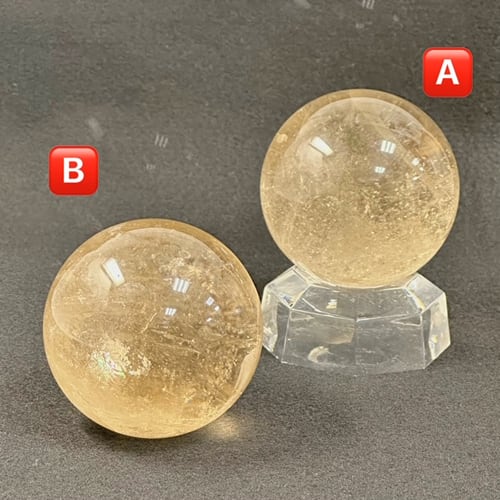 シトリン 丸玉 黄水晶 天然シトリン 約57ミリ 非加熱 ナチュラル 稀少