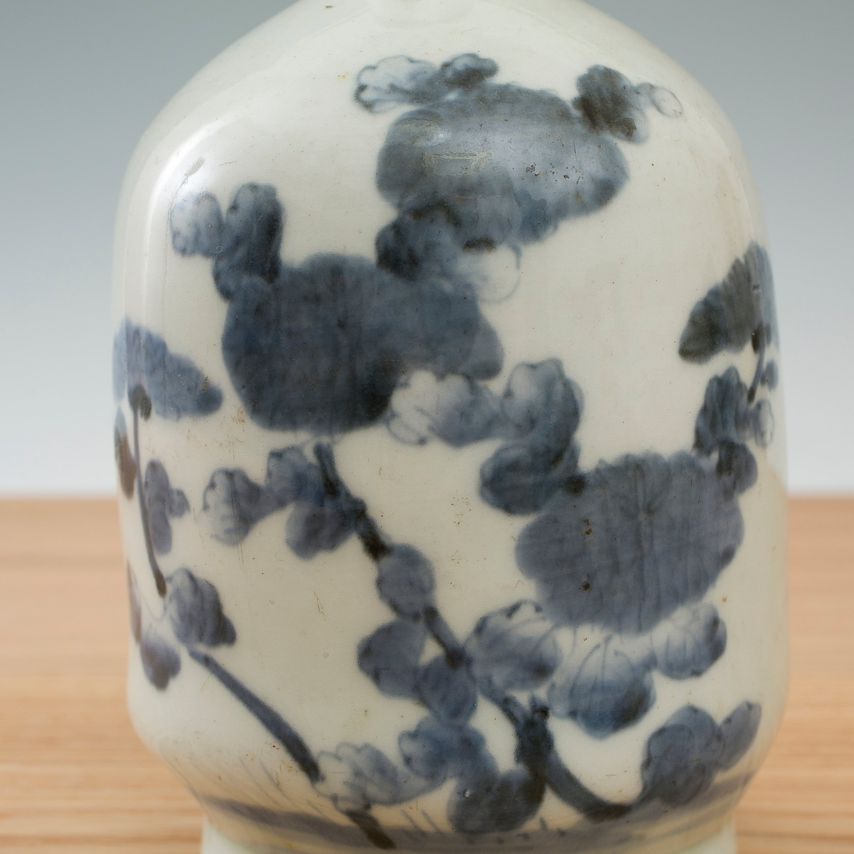 伊万里 古伊万里 染付 徳利形 一輪挿 花瓶 花器 花入 花生 菊花文 日本