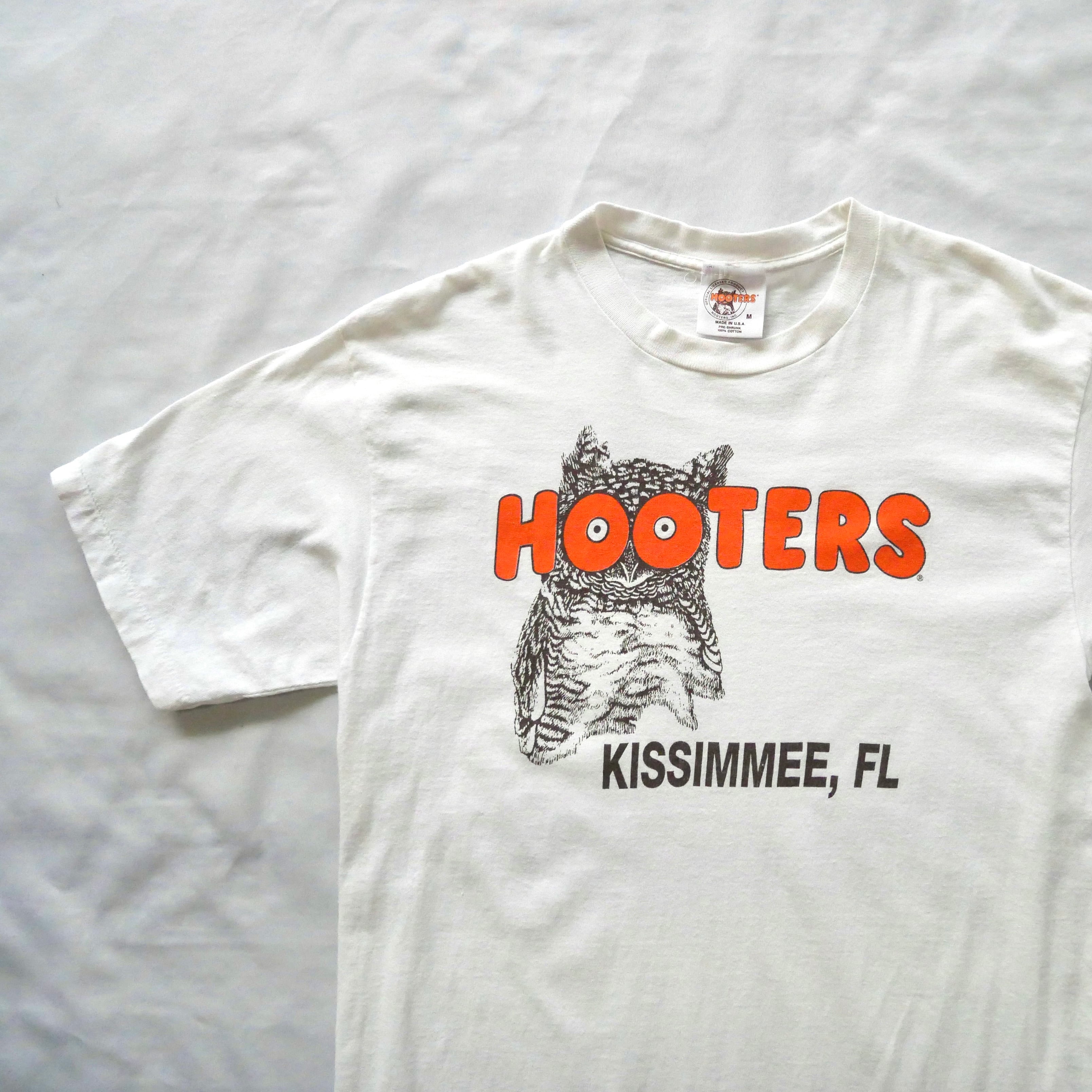 Made in USA 90s HOOTERS cotton Tshirt アメリカ製 フーターズ 100