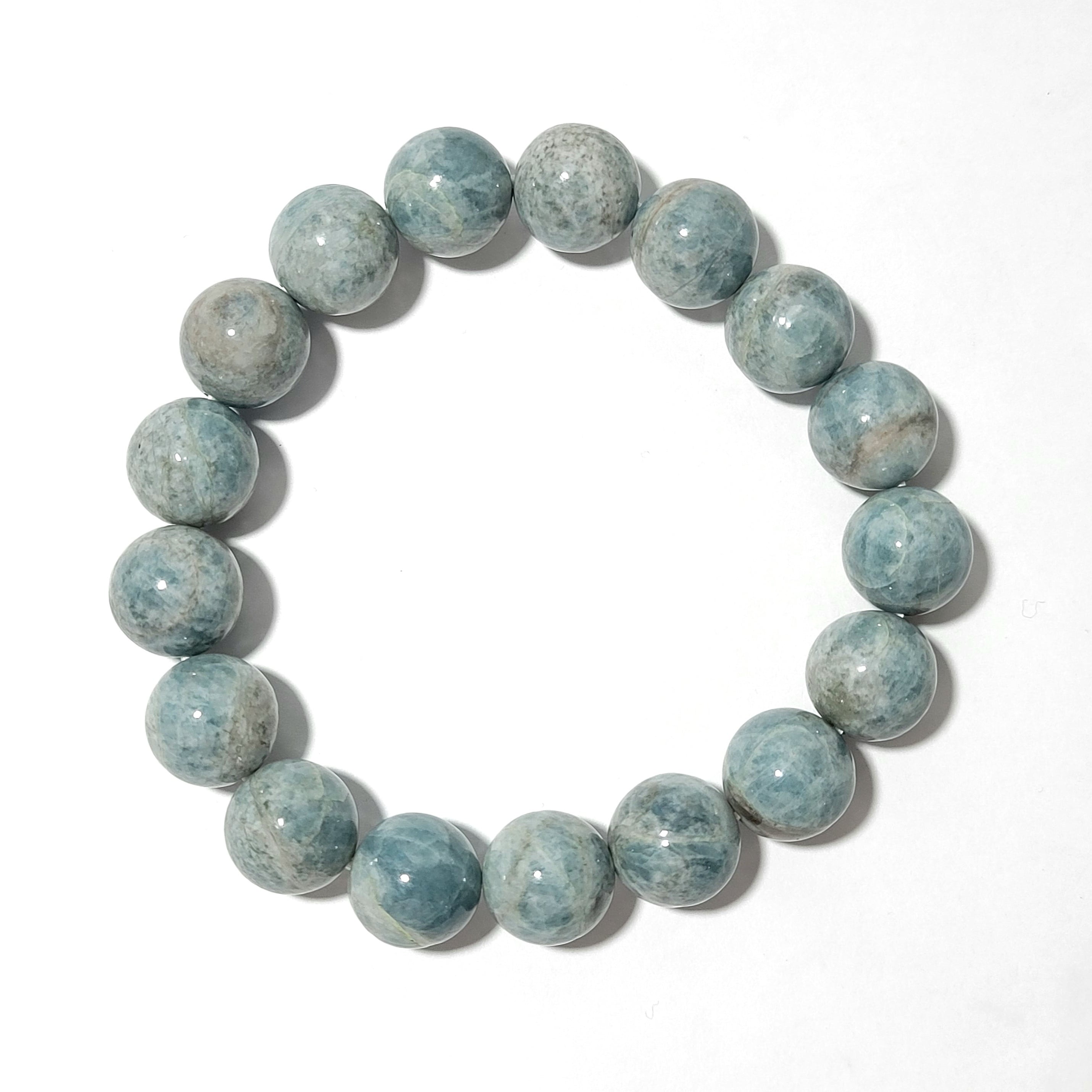 12㍉玉 入コン沢翡翠 ｻｲｽﾞ16~17cm 糸魚川翡翠ブレスレットBR0243