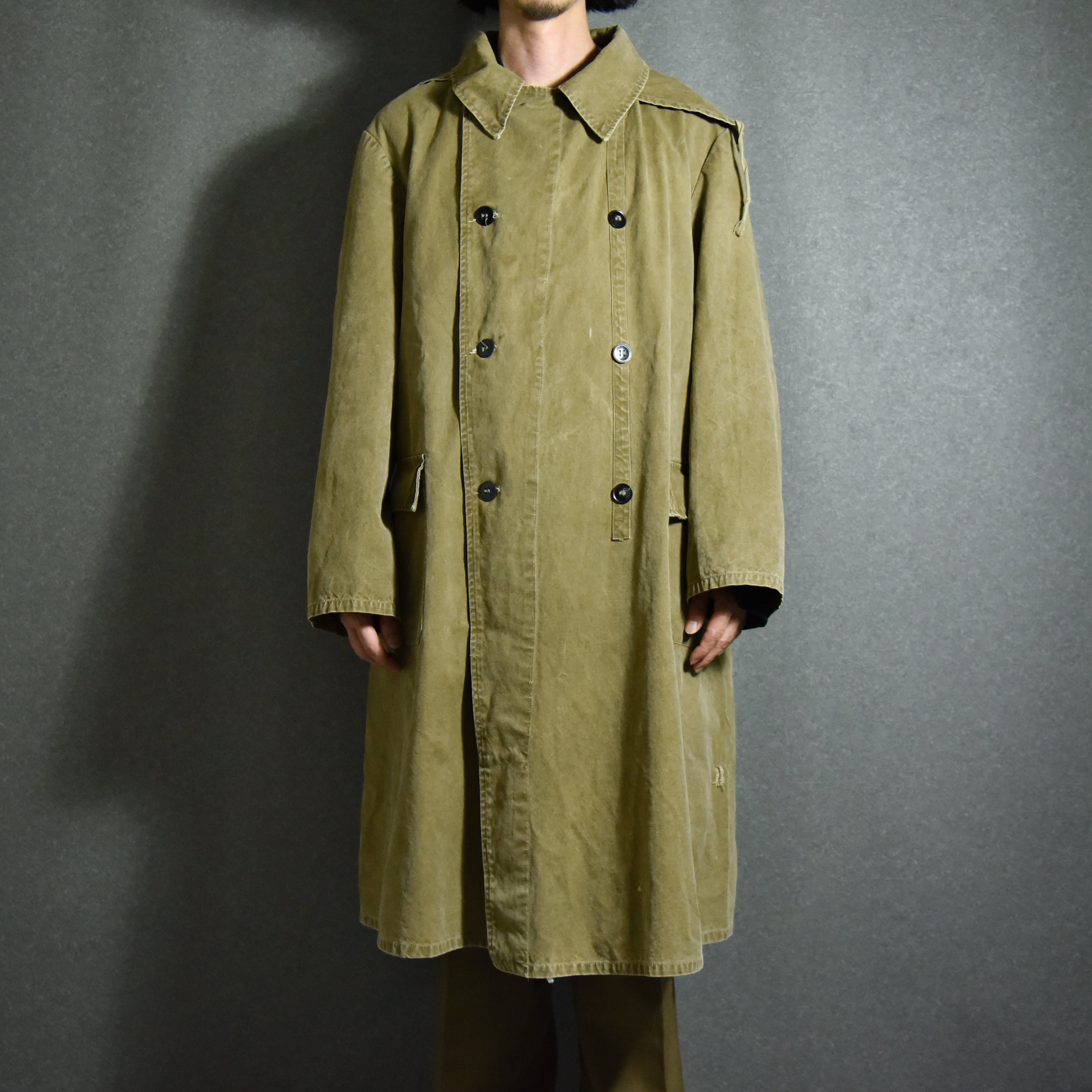40s Russian Army Cotton Linen Motorcycle Coat ロシア軍 コットン