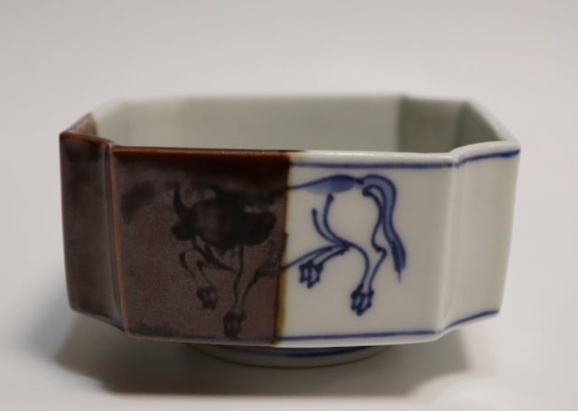 永楽善五郎造（悠） 染付牛向う付 10客 | 賢祥堂 うつわ店