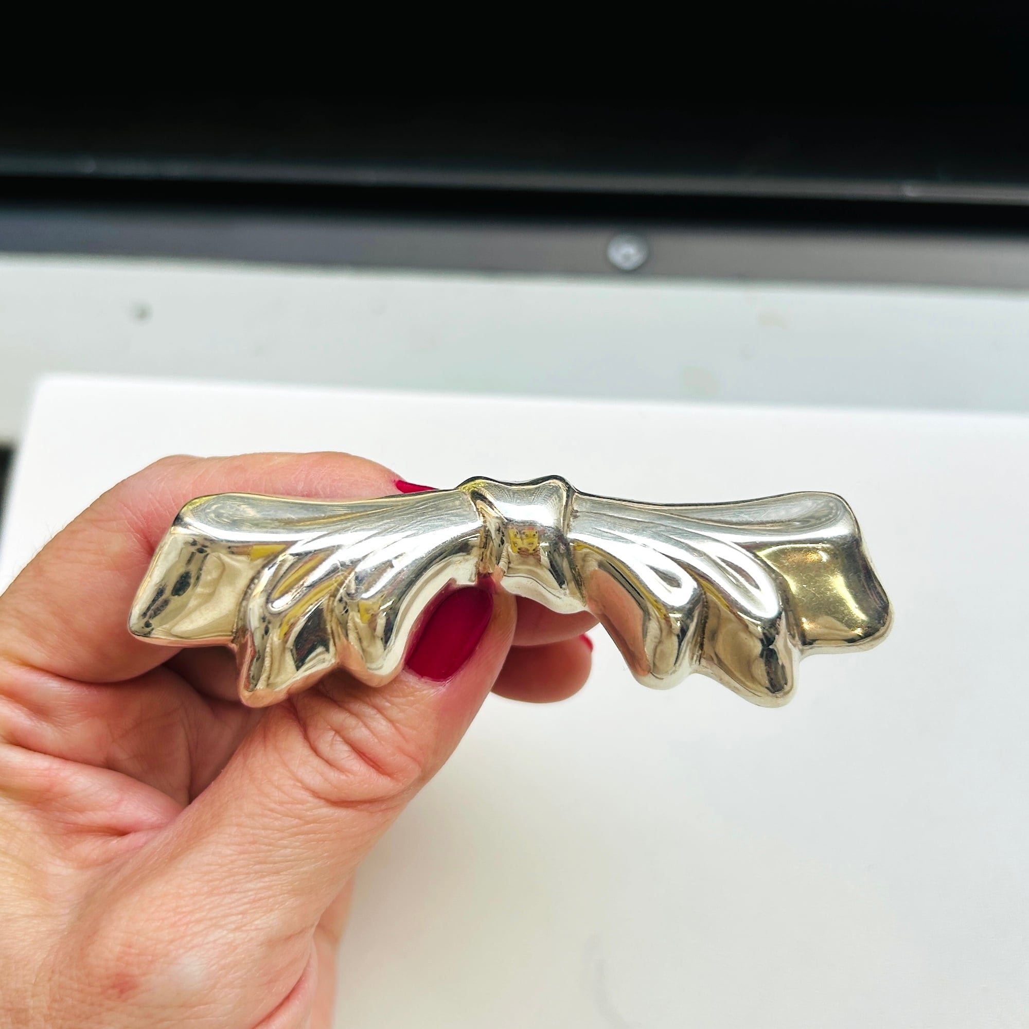 Mexico シルバー925 横長リボンブローチ | Milo Antiques & Vintage