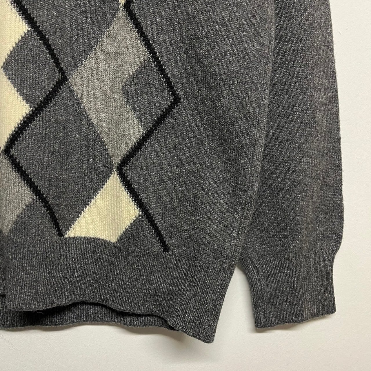 70's Lyle & Scott ライルアンドスコット アーガイル Vネック カシミア