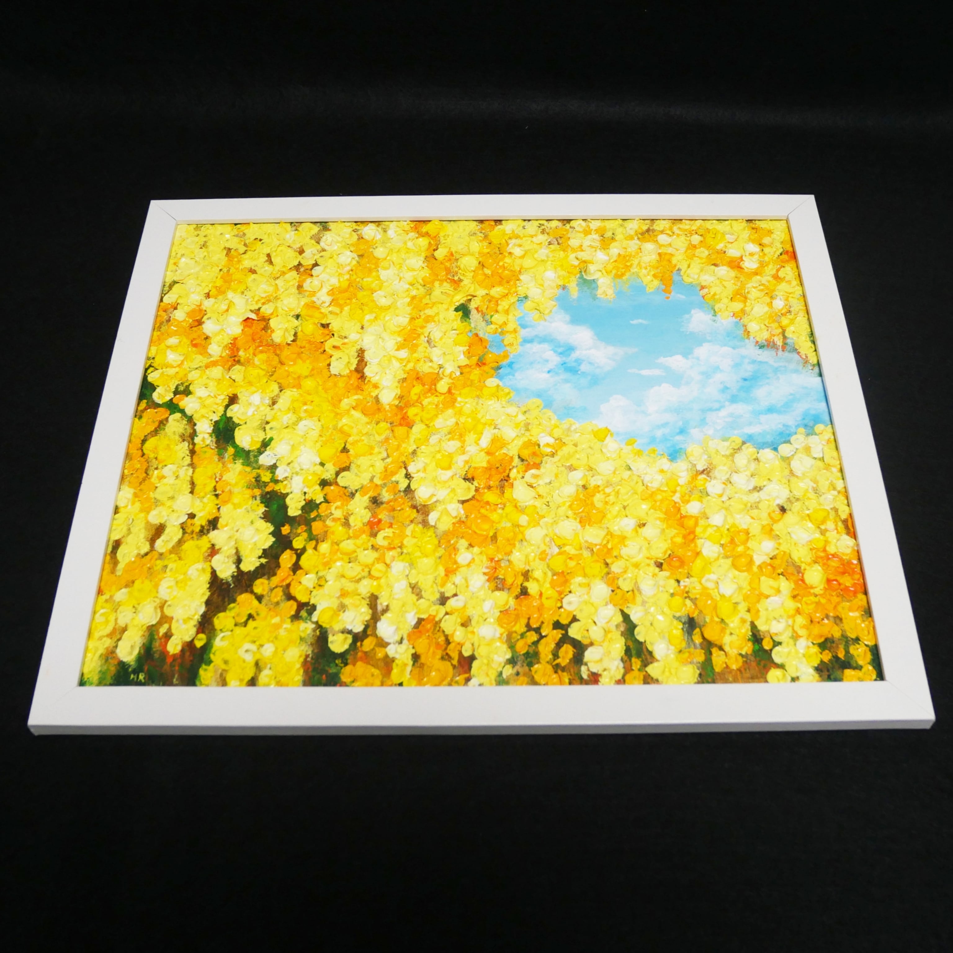 油絵 油彩 油彩画 絵画 絵【ミモザの丘】 | HIROSHI1990