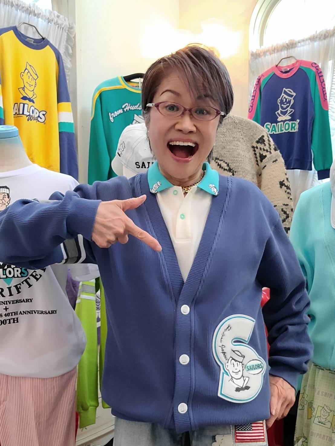 Sワッペンカーディガン ネイビー【2】size | セーラーズsailors